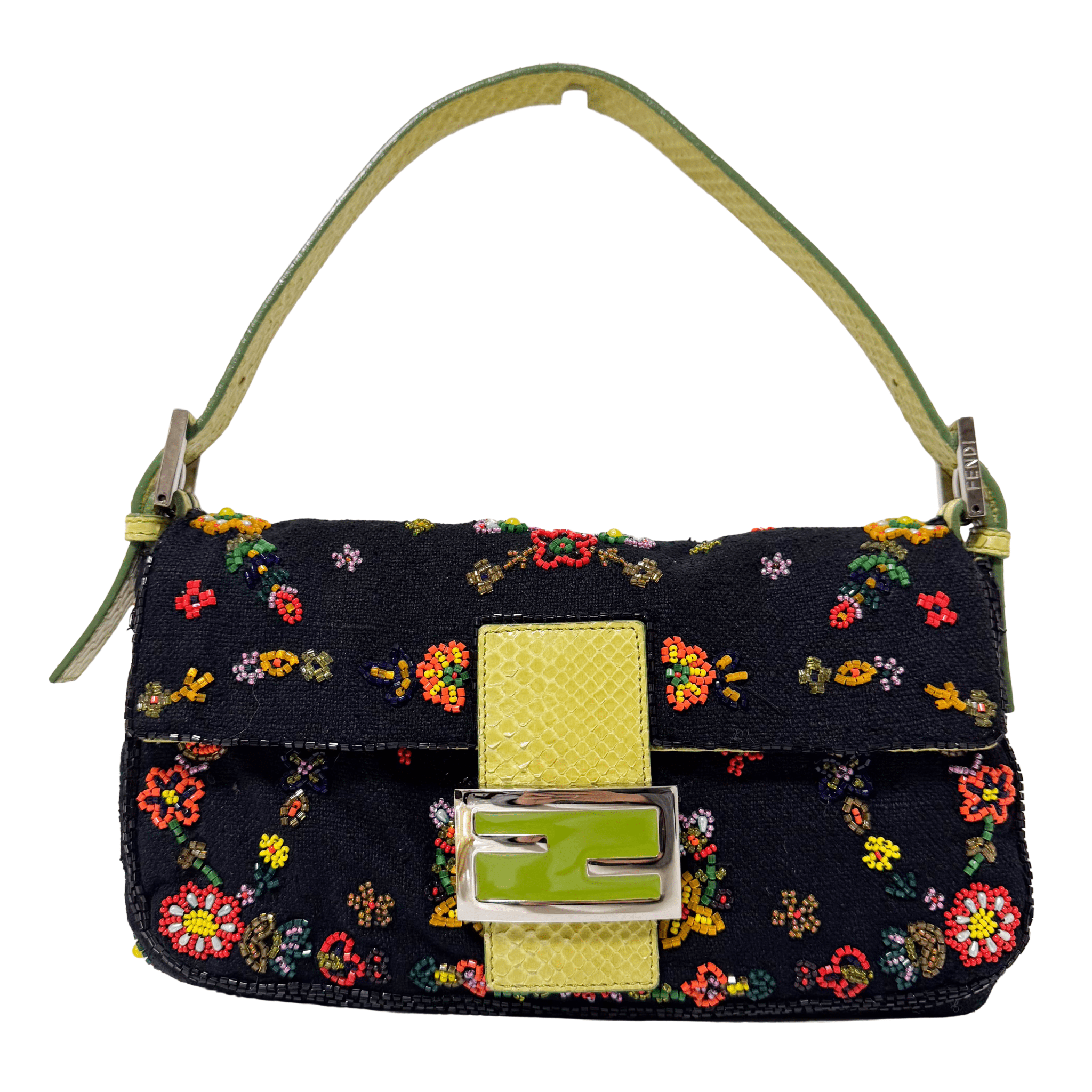 FENDI Baguette Floral Pattern Beads Embroidered, in , Sold by HIVE PRELOVED - Shoulder Bags, ,
