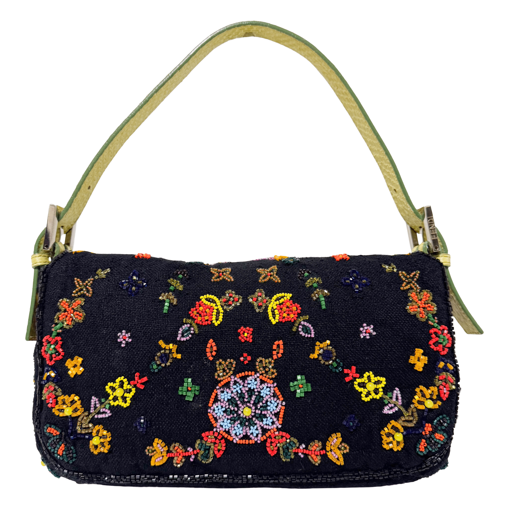 FENDI Baguette Floral Pattern Beads Embroidered, in , Sold by HIVE PRELOVED - Shoulder Bags, ,