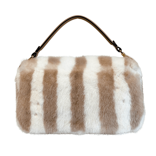 FENDI Baguette Fur Beige White Shoulder Bag, in , Sold by HIVE PRELOVED - Handle Bags, ,