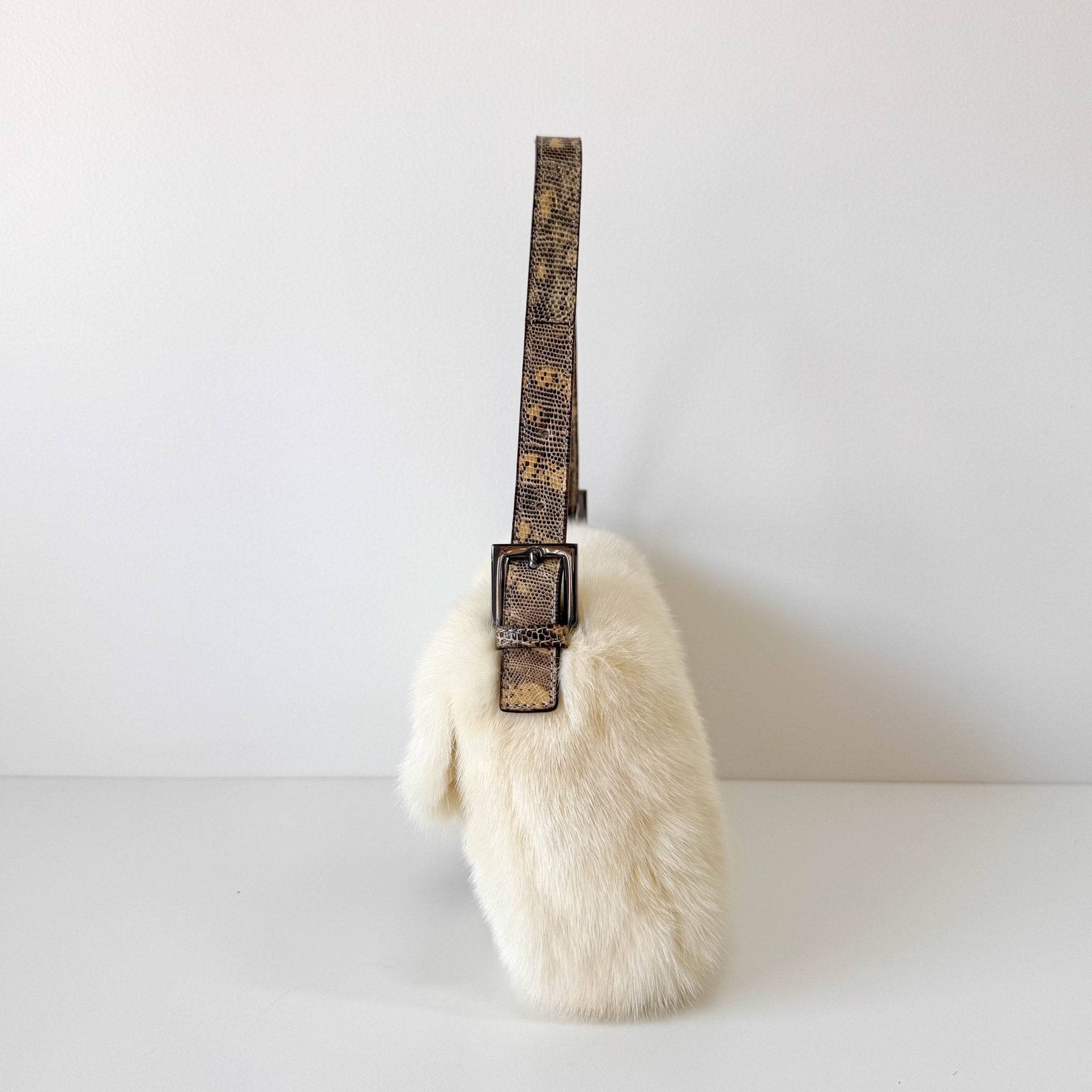 FENDI Baguette Fur Leather Shoulder Bag, in , Sold by HIVE PRELOVED - Shoulder Bags, ,