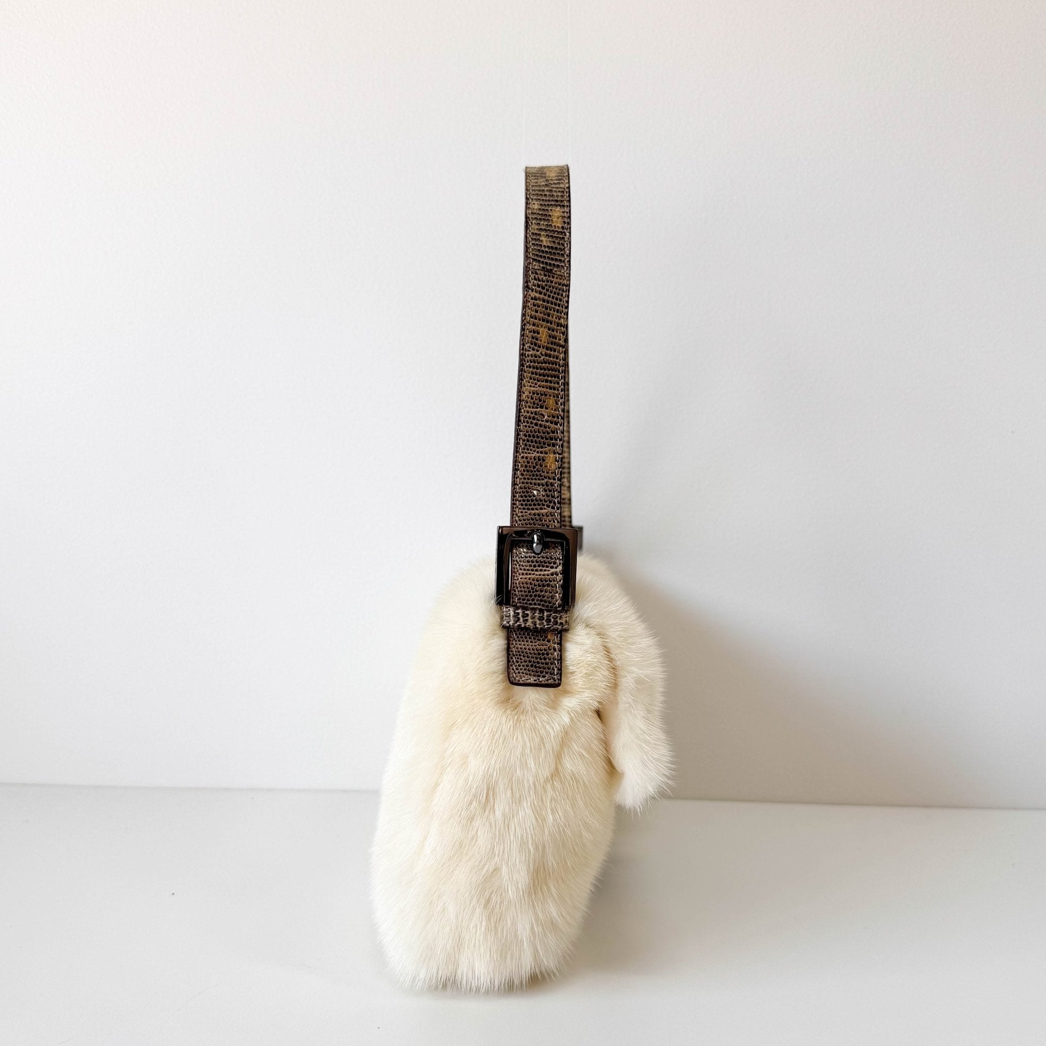 FENDI Baguette Fur Leather Shoulder Bag, in , Sold by HIVE PRELOVED - Shoulder Bags, ,