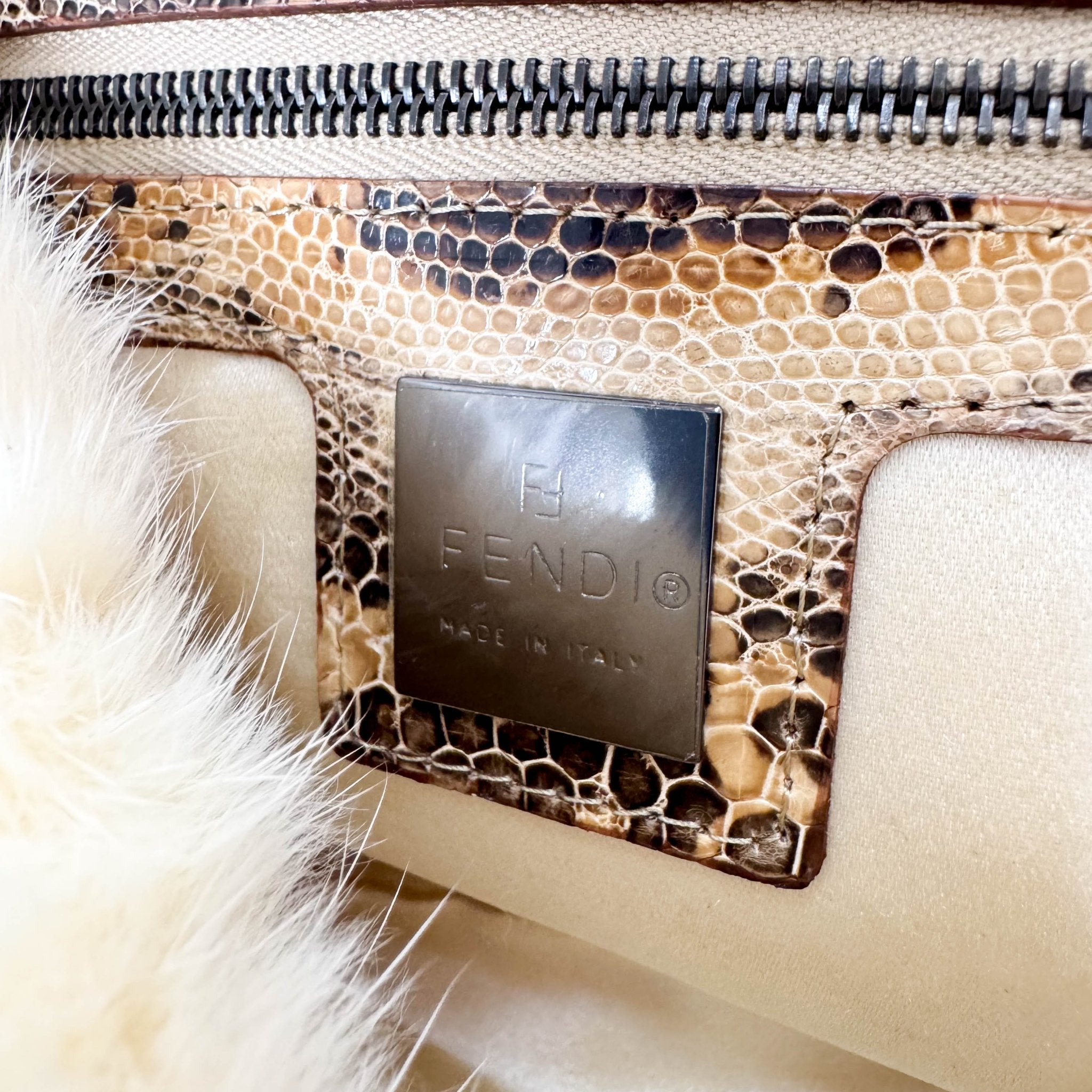 FENDI Baguette Fur Leather Shoulder Bag, in , Sold by HIVE PRELOVED - Shoulder Bags, ,