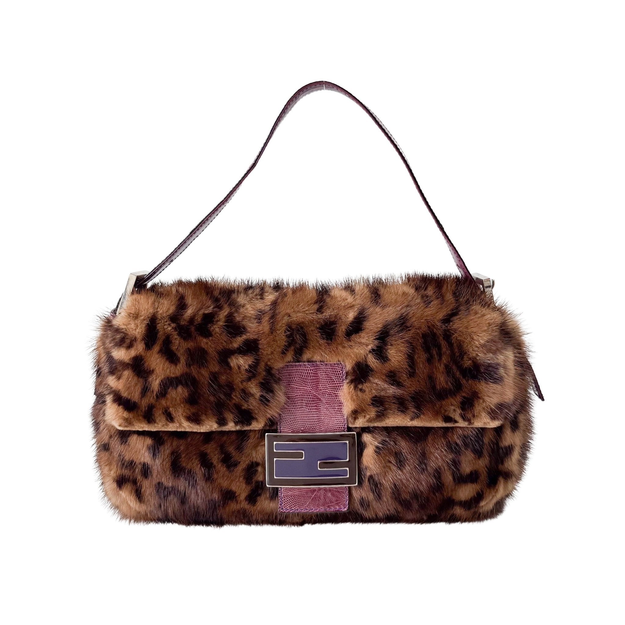 FENDI Baguette Fur Leopard Print Shoulder Bag, in , Sold by HIVE PRELOVED - Shoulder Bags, ,