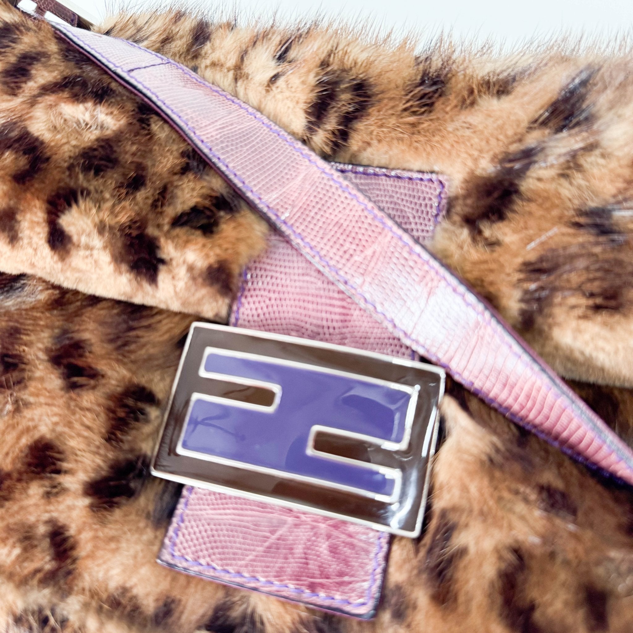 FENDI Baguette Fur Leopard Print Shoulder Bag, in , Sold by HIVE PRELOVED - Shoulder Bags, ,