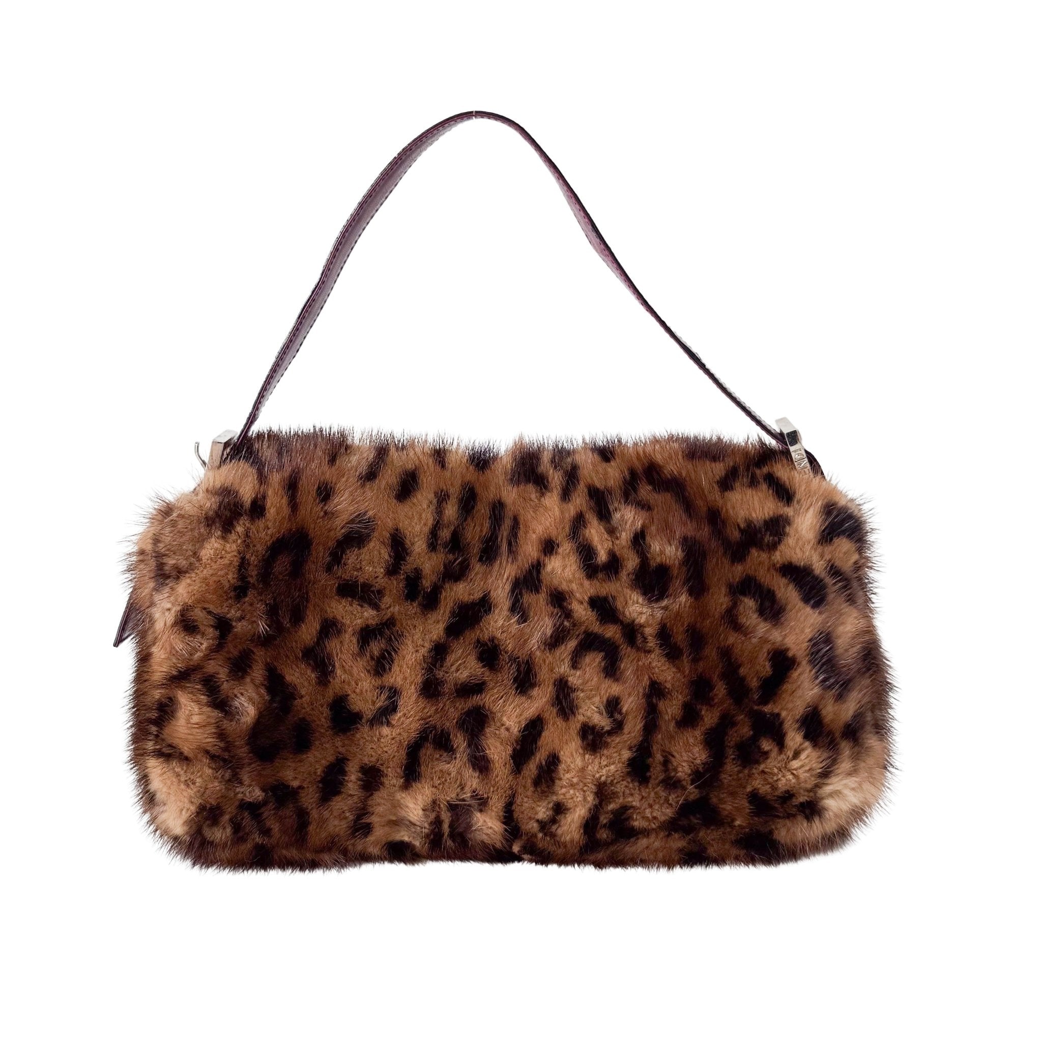 FENDI Baguette Fur Leopard Print Shoulder Bag, in , Sold by HIVE PRELOVED - Shoulder Bags, ,