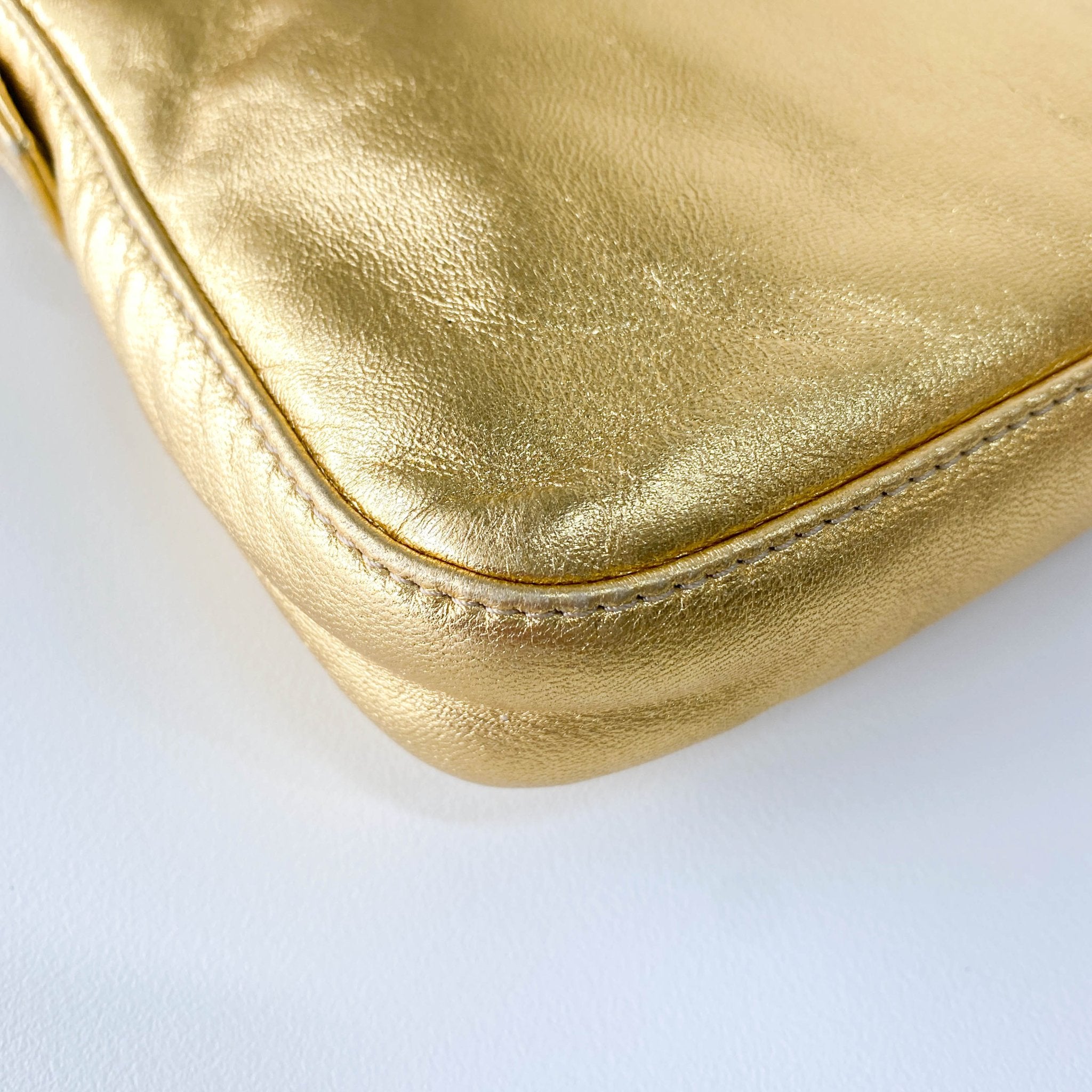 FENDI Baguette Gold Leather & Rhinestone FF Buckle Shoulder Bag, in , Sold by HIVE PRELOVED - Shoulder Bags, ,