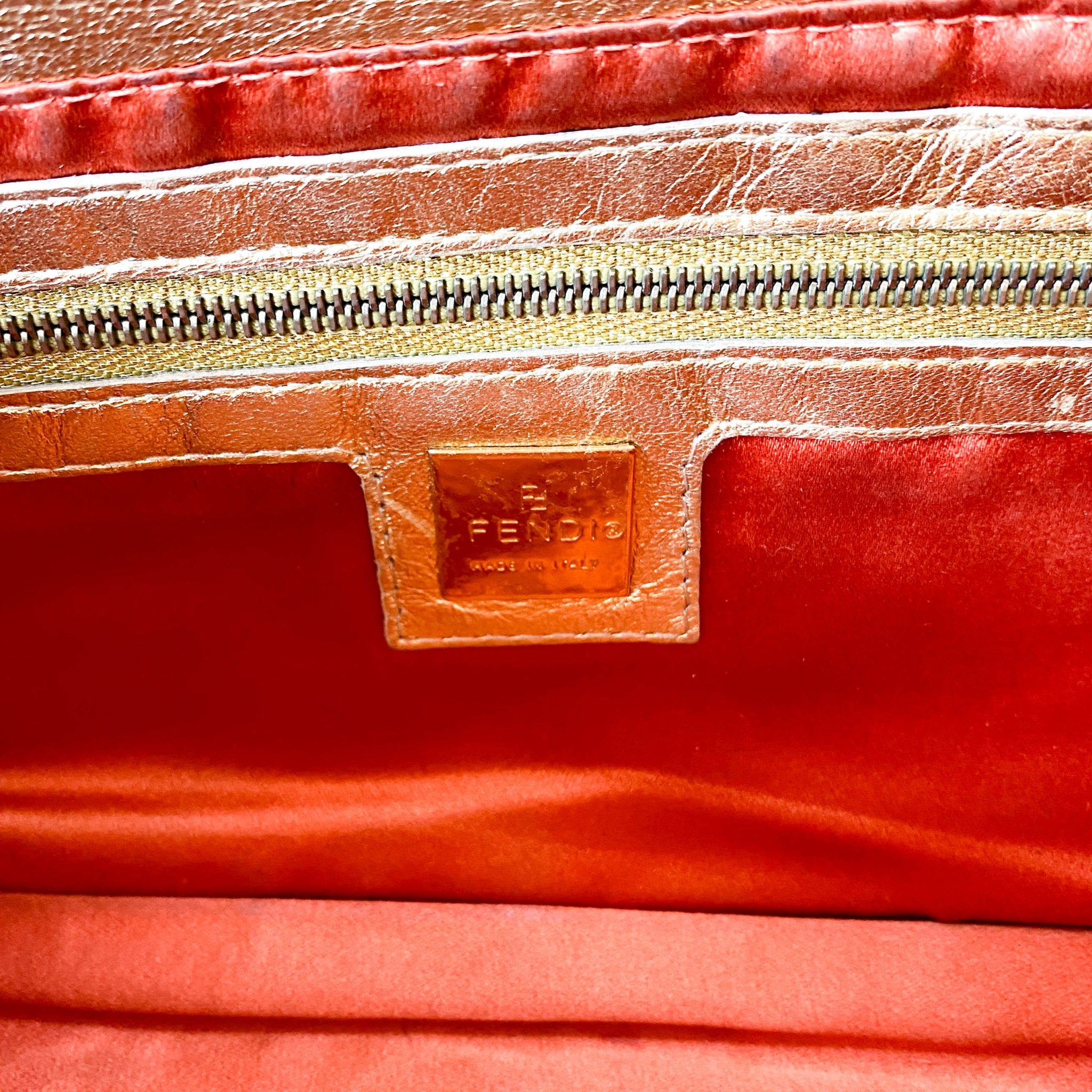 FENDI Baguette Gold Leather Rhinsotne Hardware Shoulder Bag, in , Sold by HIVE PRELOVED - Shoulder Bags, ,