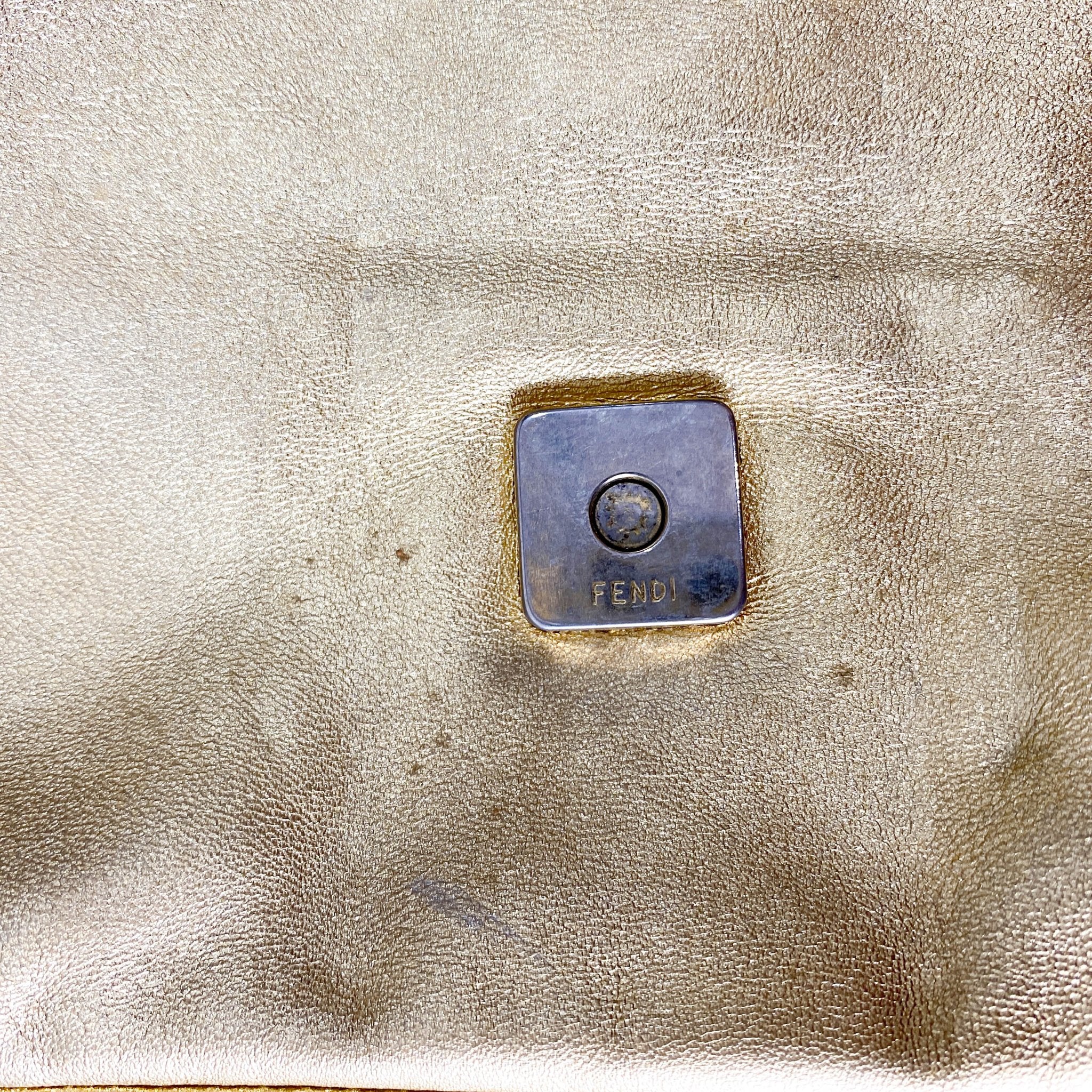 FENDI Baguette Gold Leather Rhinsotne Hardware Shoulder Bag, in , Sold by HIVE PRELOVED - Shoulder Bags, ,