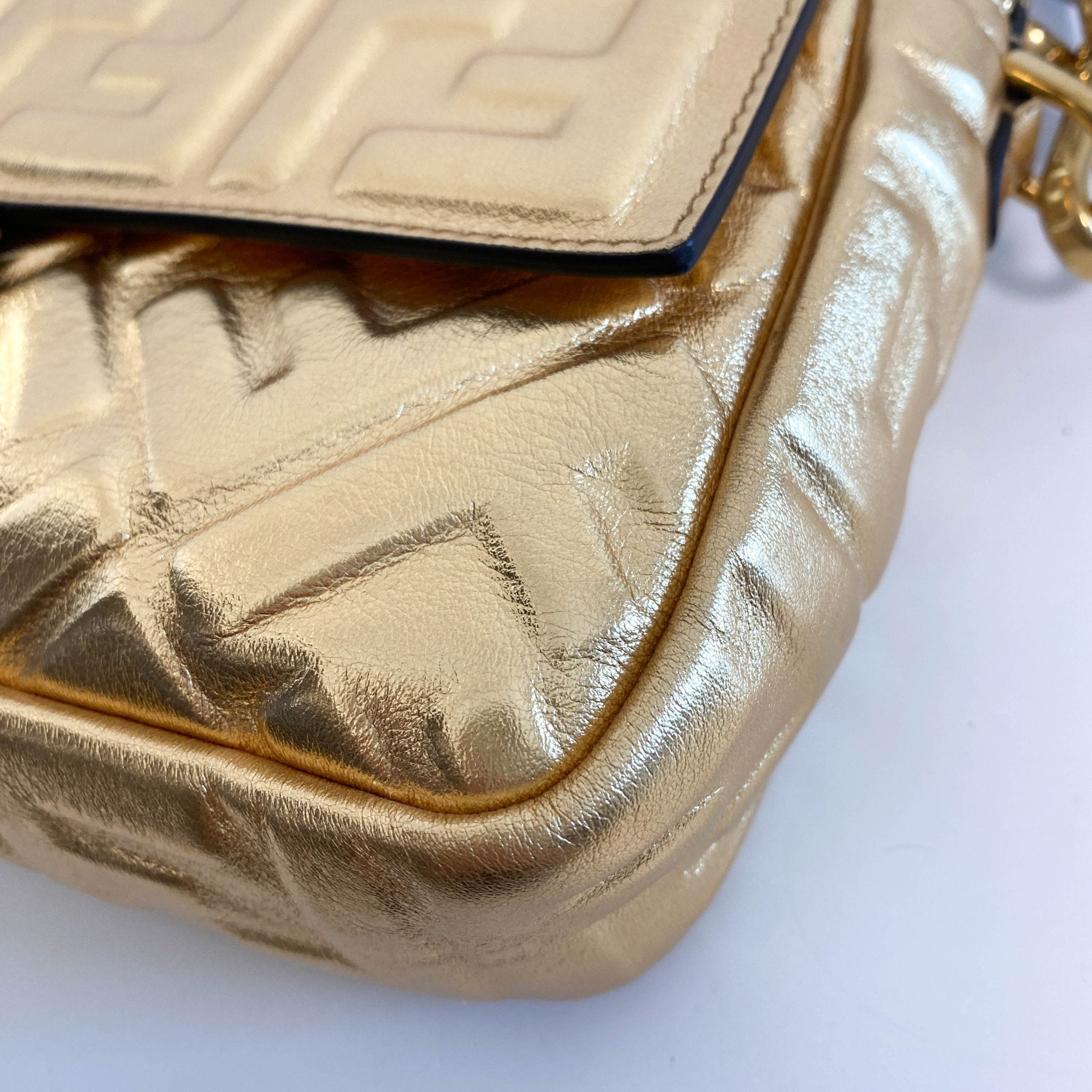 FENDI Baguette Gold Leather Shoulder Bag, in , Sold by HIVE PRELOVED - Shoulder Bags, ,