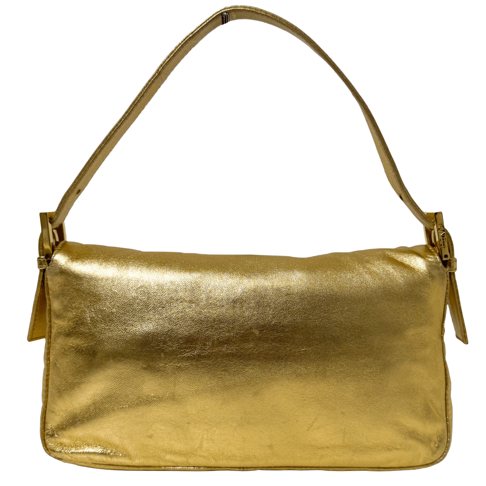 FENDI Baguette Gold Leather Shoulder Bag, in , Sold by HIVE PRELOVED - Shoulder Bags, ,