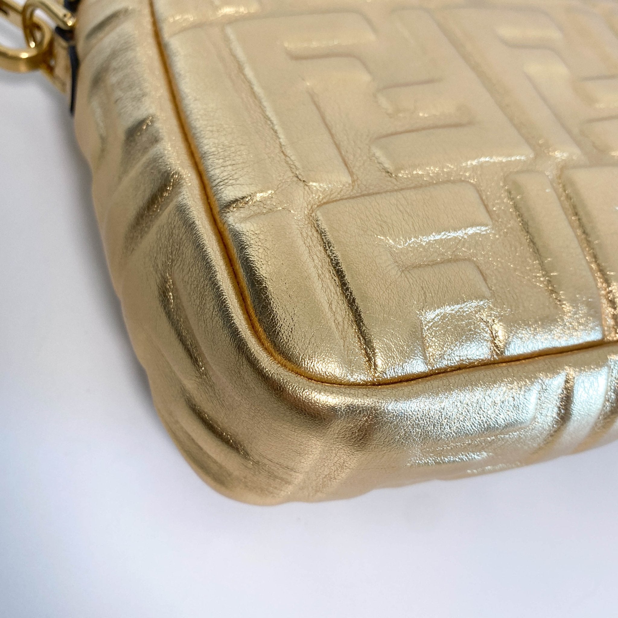FENDI Baguette Gold Leather Shoulder Bag, in , Sold by HIVE PRELOVED - Shoulder Bags, ,