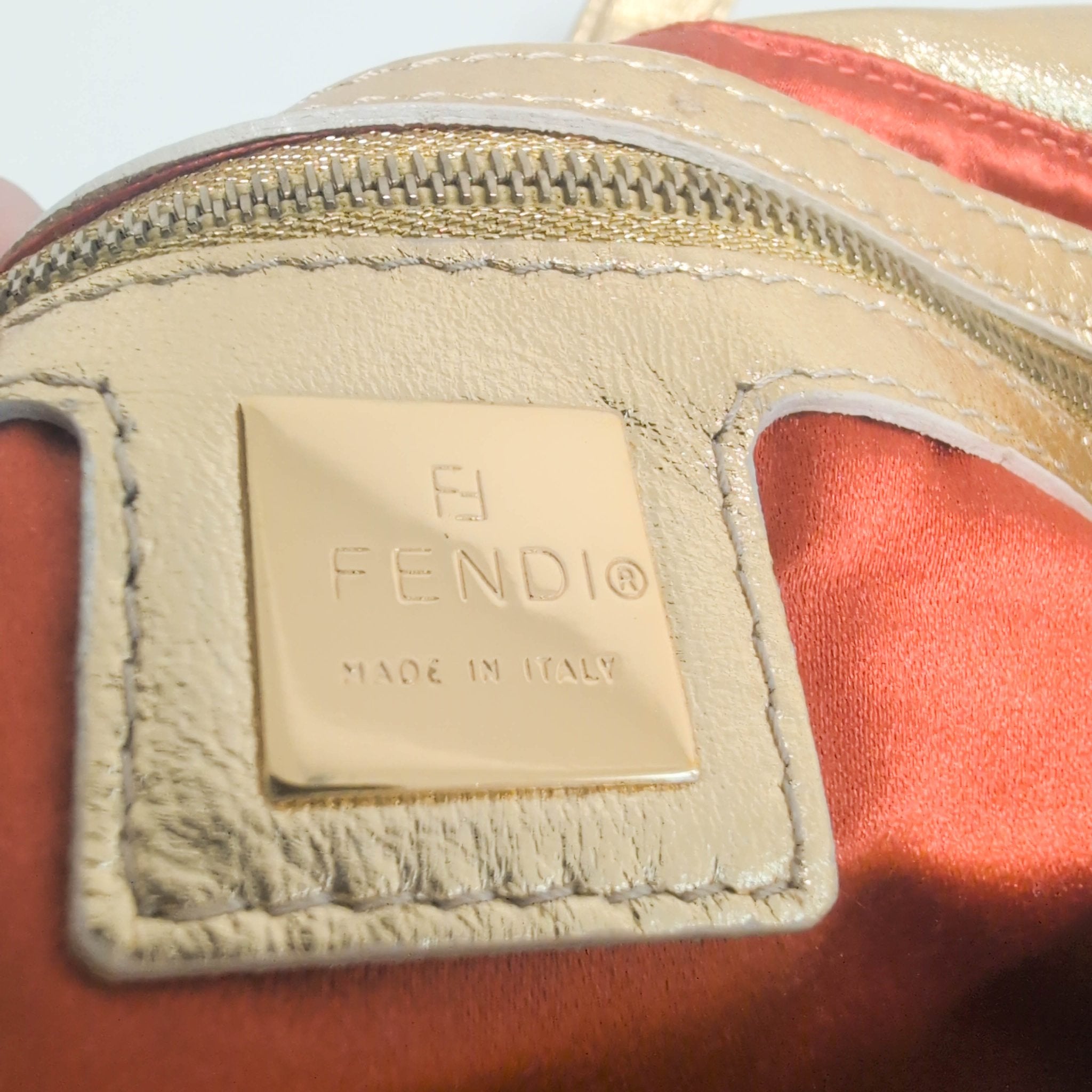 FENDI Baguette Gold Leather Shoulder Bag, in , Sold by HIVE PRELOVED - Shoulder Bags, ,