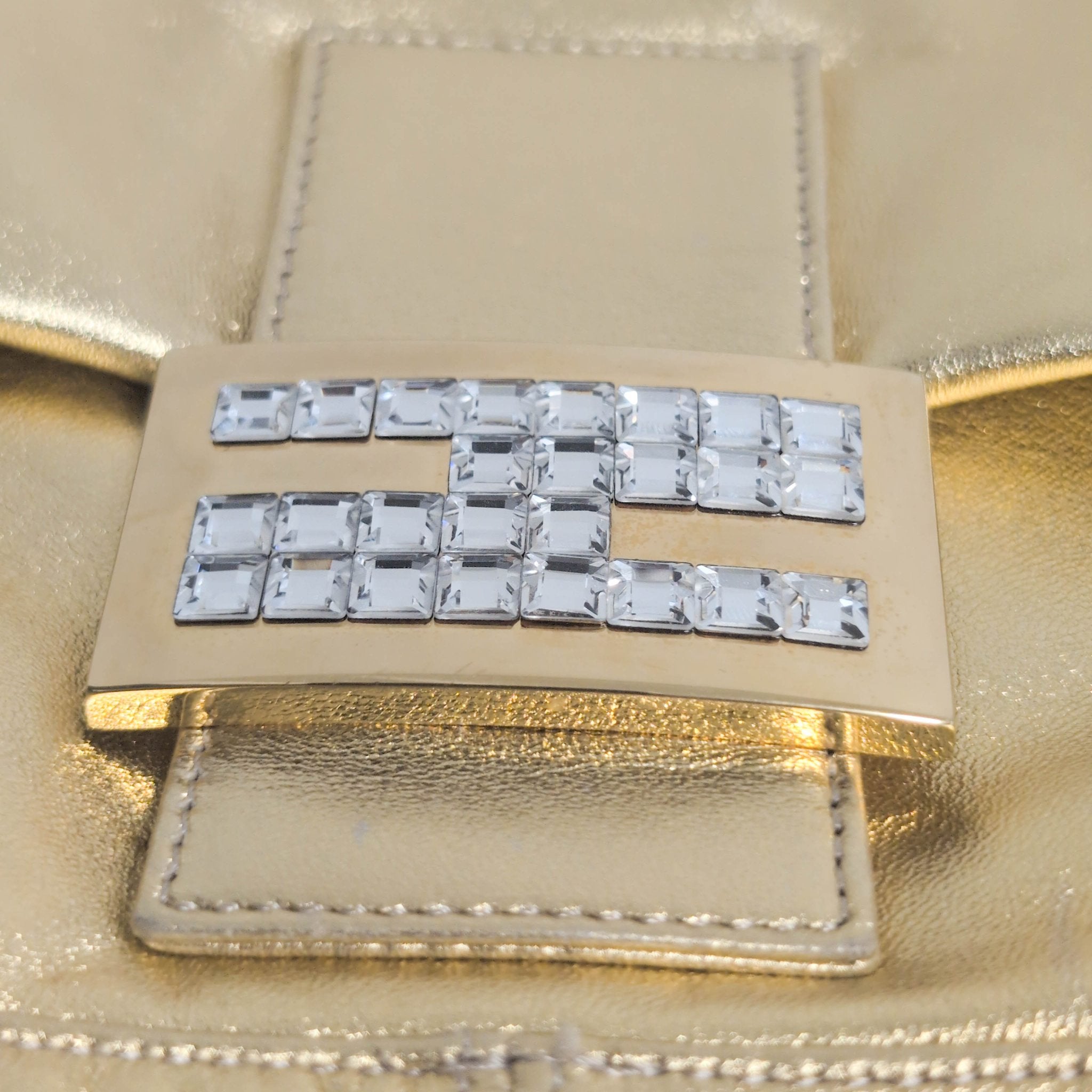 FENDI Baguette Gold Leather Shoulder Bag, in , Sold by HIVE PRELOVED - Shoulder Bags, ,