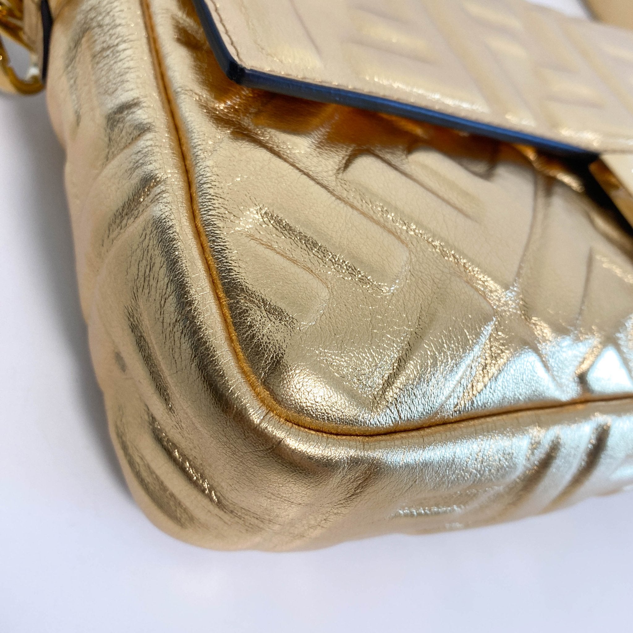 FENDI Baguette Gold Leather Shoulder Bag, in , Sold by HIVE PRELOVED - Shoulder Bags, ,