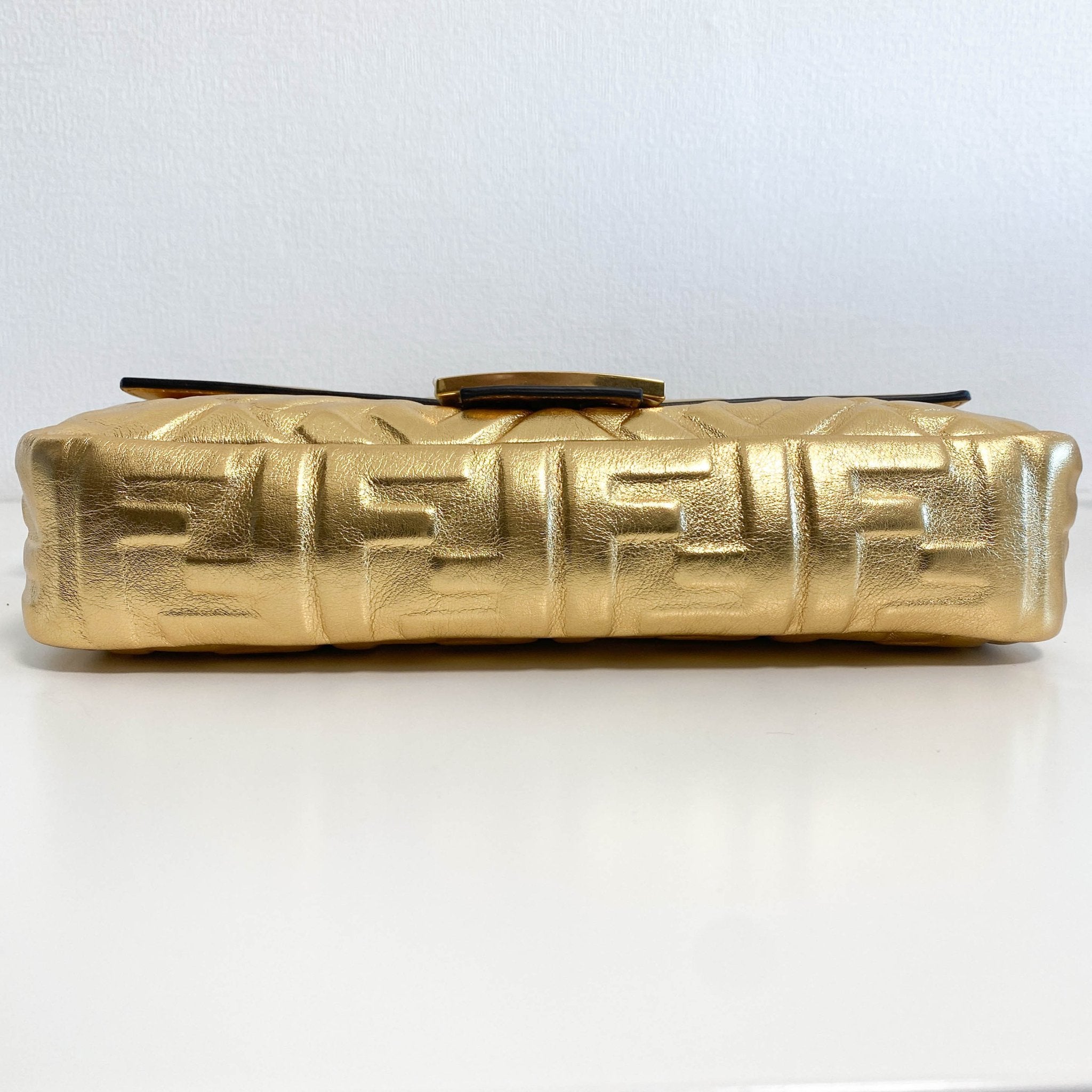 FENDI Baguette Gold Leather Shoulder Bag, in , Sold by HIVE PRELOVED - Shoulder Bags, ,