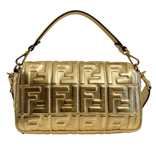 FENDI Baguette Gold Leather Shoulder Bag, in , Sold by HIVE PRELOVED - Shoulder Bags, ,
