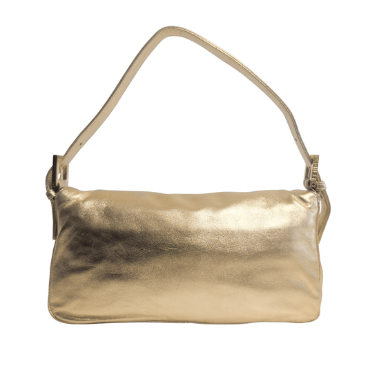 FENDI Baguette Gold Leather Shoulder Bag, in , Sold by HIVE PRELOVED - Shoulder Bags, ,