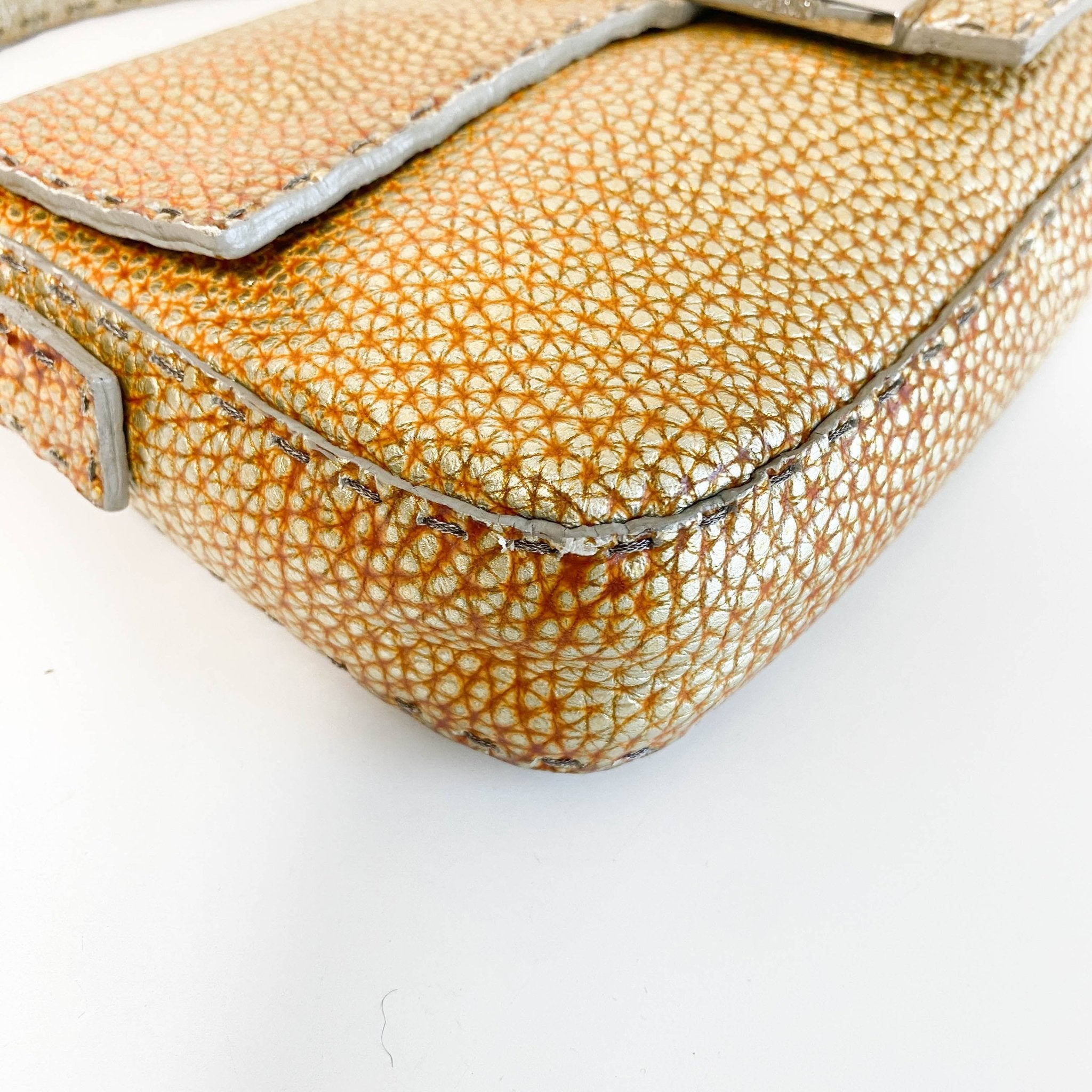 FENDI Baguette Gold Selleria Leather Shoulder Bag, in , Sold by HIVE PRELOVED - Shoulder Bags, ,