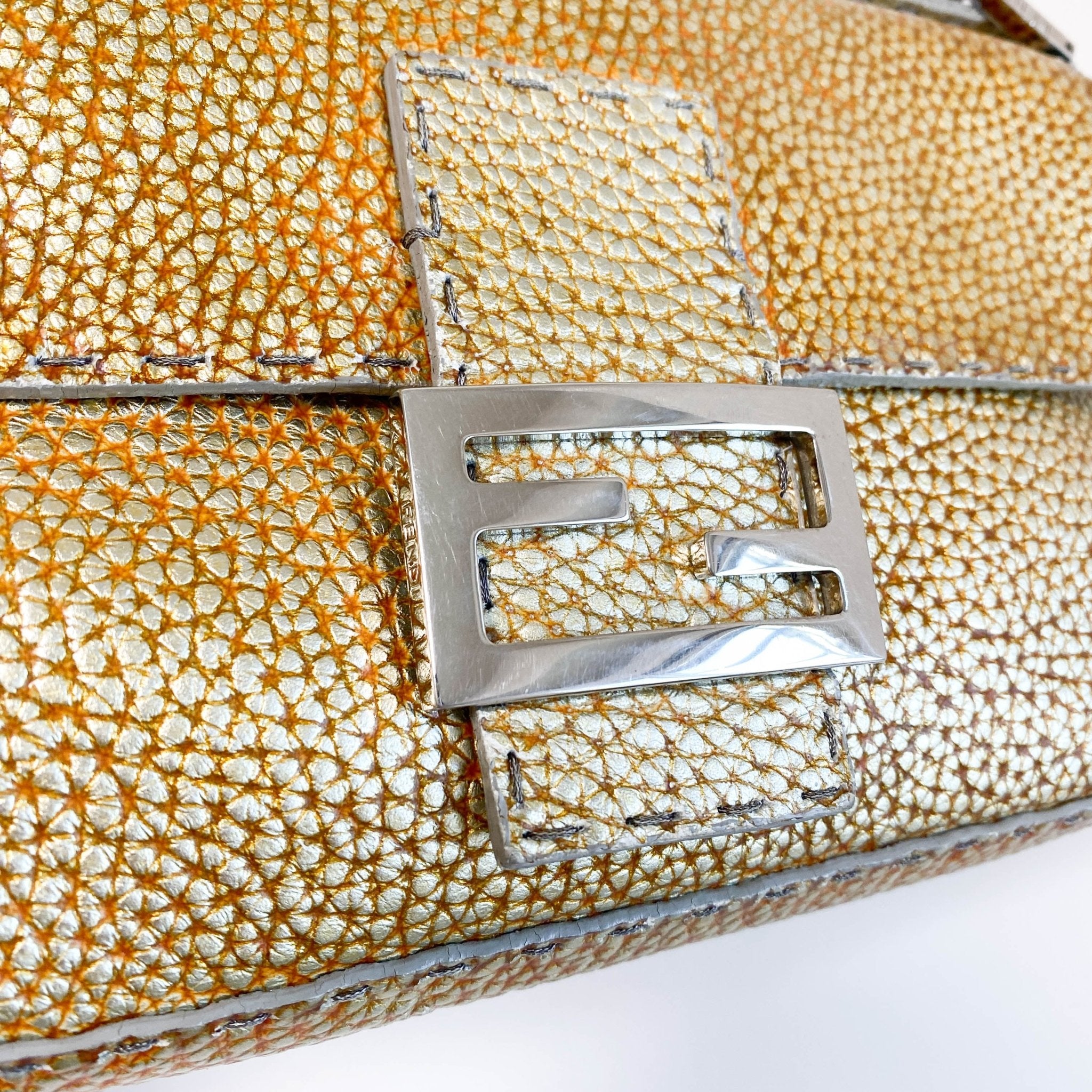 FENDI Baguette Gold Selleria Leather Shoulder Bag, in , Sold by HIVE PRELOVED - Shoulder Bags, ,