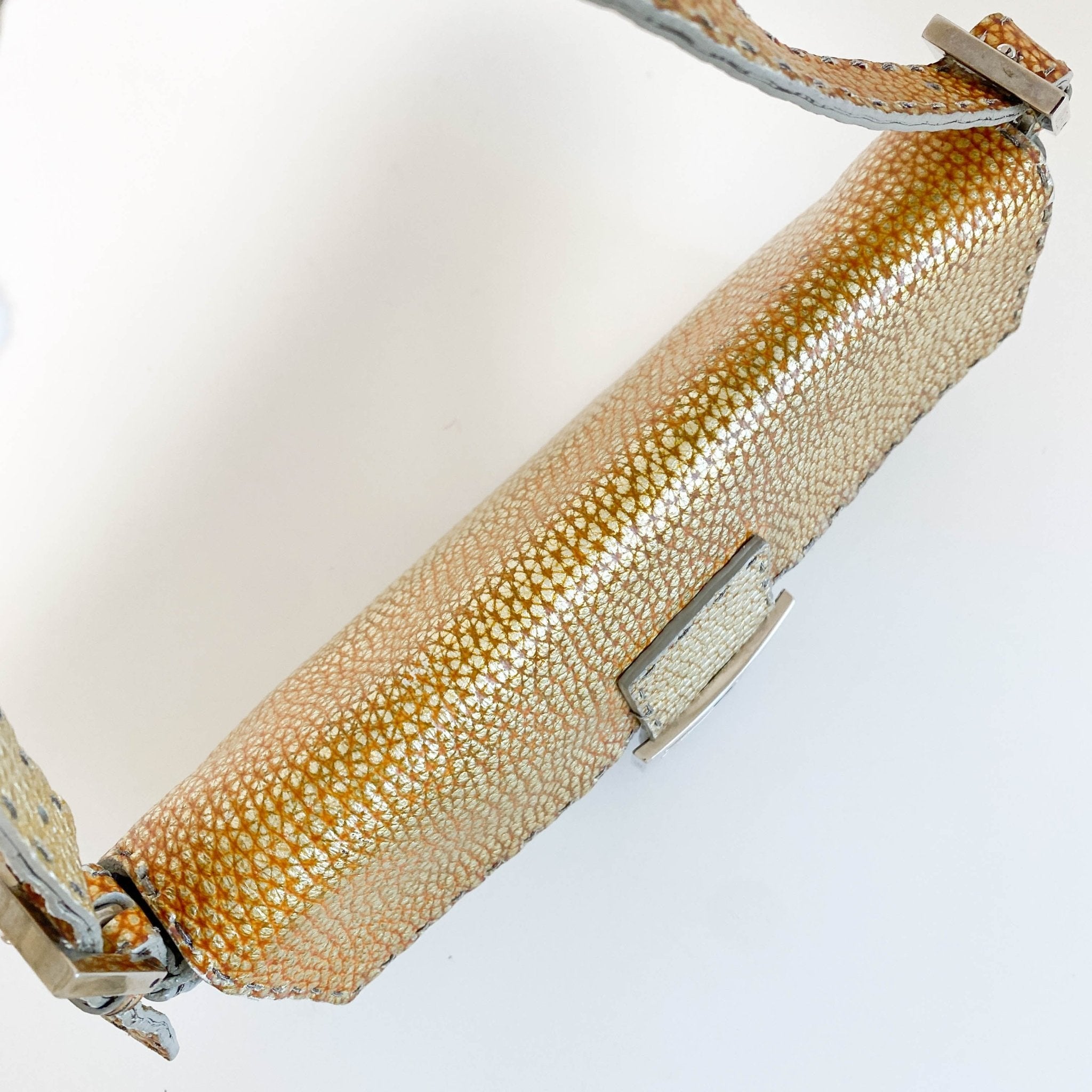 FENDI Baguette Gold Selleria Leather Shoulder Bag, in , Sold by HIVE PRELOVED - Shoulder Bags, ,