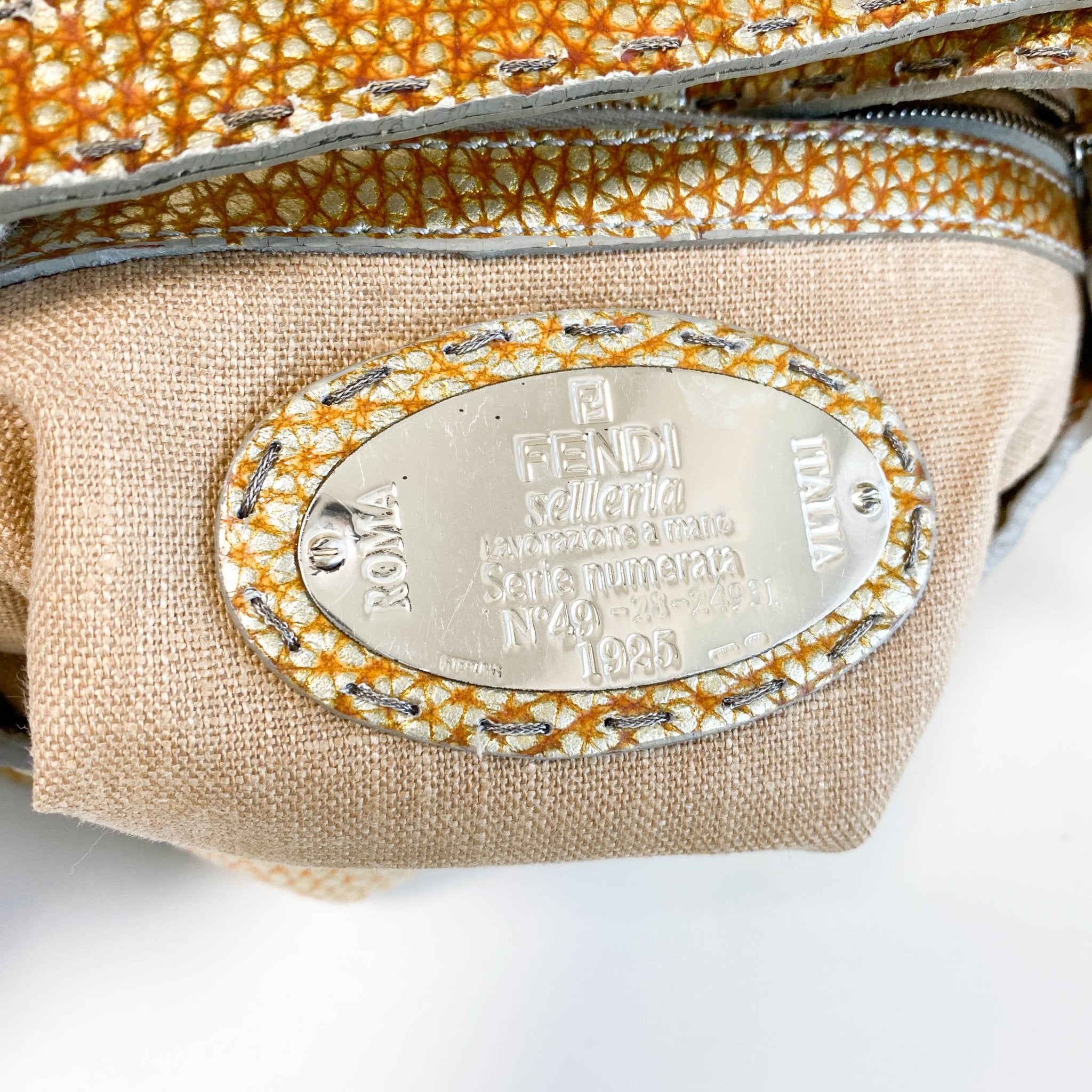 FENDI Baguette Gold Selleria Leather Shoulder Bag, in , Sold by HIVE PRELOVED - Shoulder Bags, ,