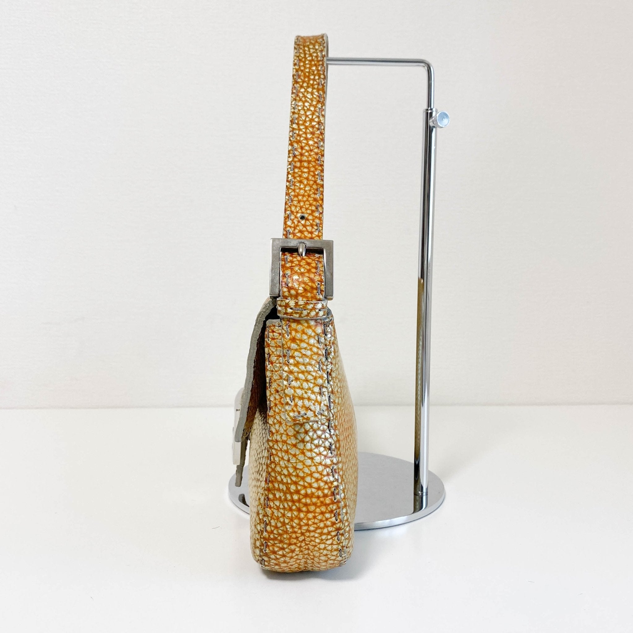 FENDI Baguette Gold Selleria Leather Shoulder Bag, in , Sold by HIVE PRELOVED - Shoulder Bags, ,