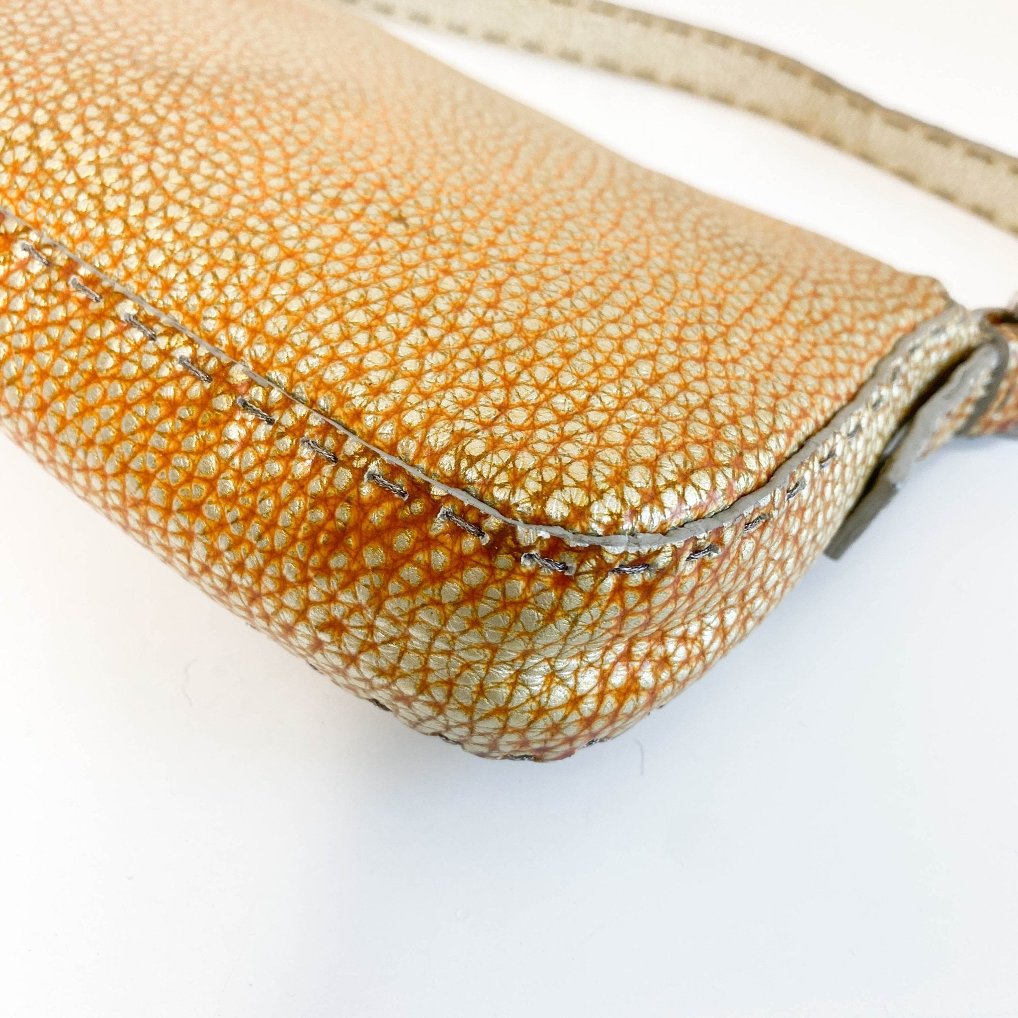 FENDI Baguette Gold Selleria Leather Shoulder Bag, in , Sold by HIVE PRELOVED - Shoulder Bags, ,