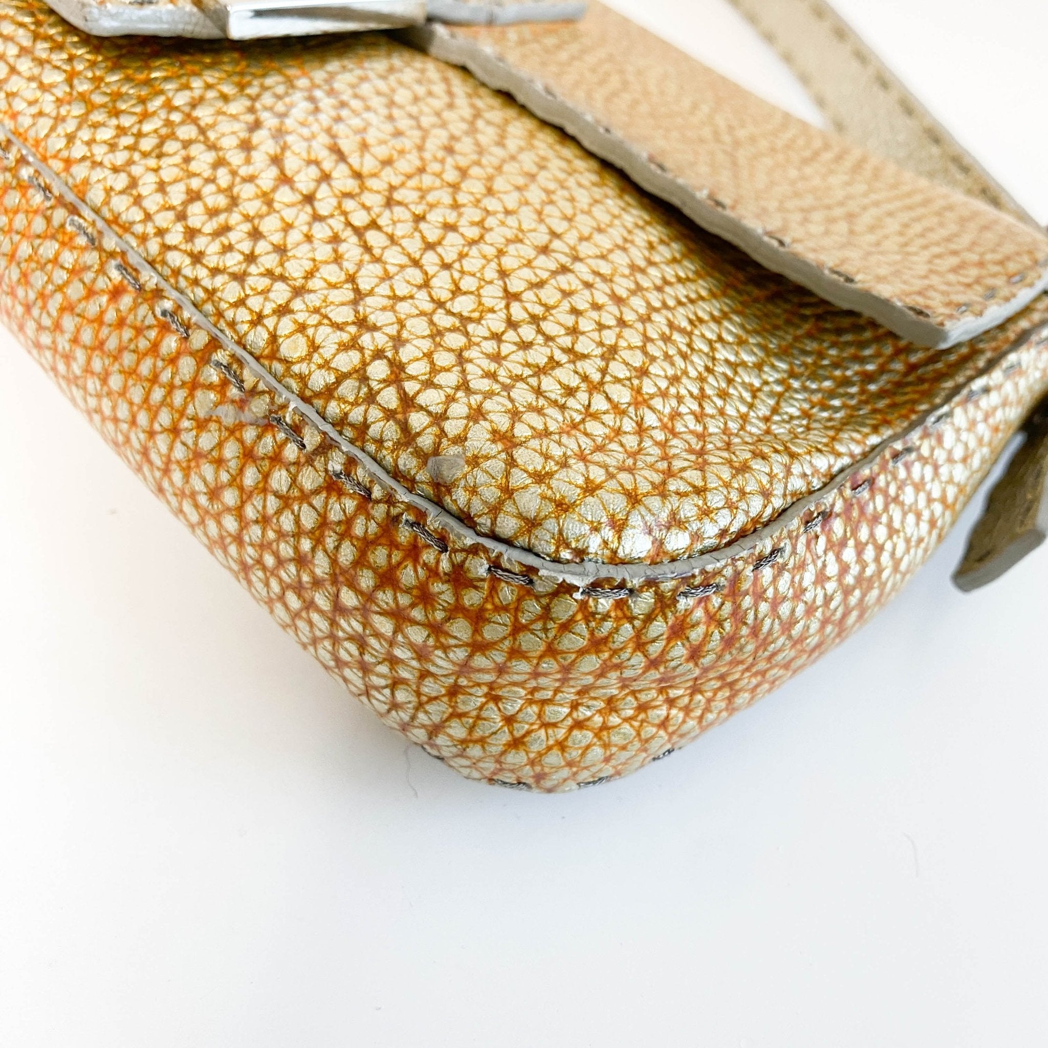 FENDI Baguette Gold Selleria Leather Shoulder Bag, in , Sold by HIVE PRELOVED - Shoulder Bags, ,