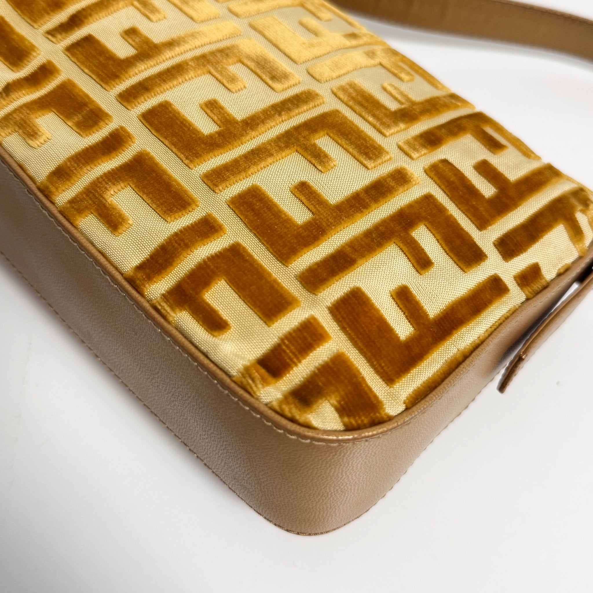 FENDI Baguette Golg Velvet Shoulder Bag, in , Sold by HIVE PRELOVED - Shoulder Bags, ,