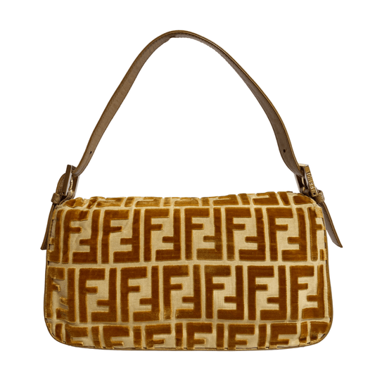 FENDI Baguette Golg Velvet Shoulder Bag, in , Sold by HIVE PRELOVED - Shoulder Bags, ,