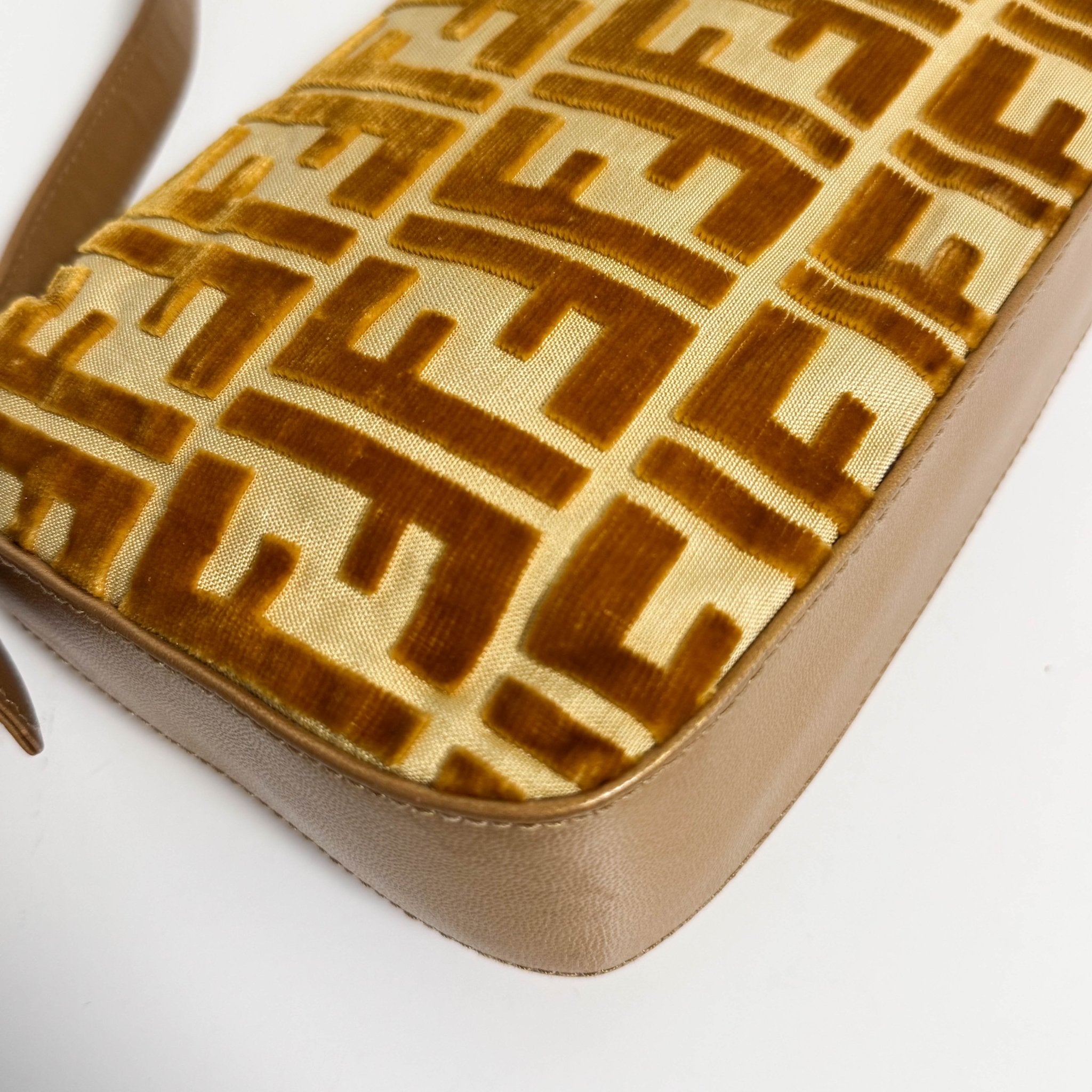 FENDI Baguette Golg Velvet Shoulder Bag, in , Sold by HIVE PRELOVED - Shoulder Bags, ,