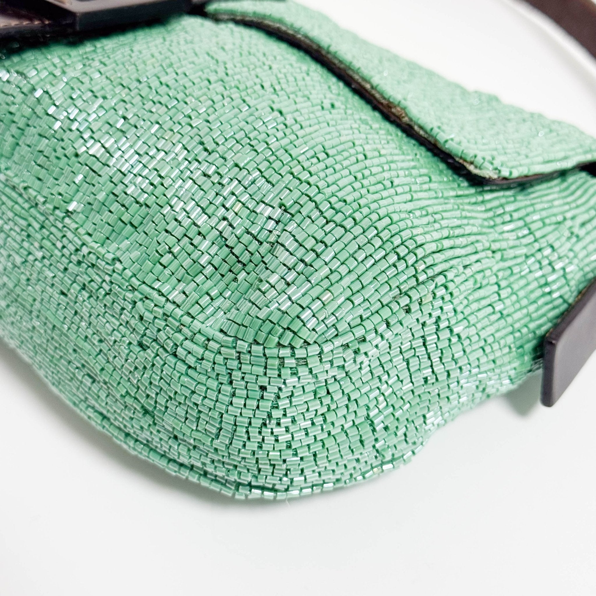 FENDI Baguette Green Beaded Shoulder Bag, in , Sold by HIVE PRELOVED - Shoulder Bags, ,