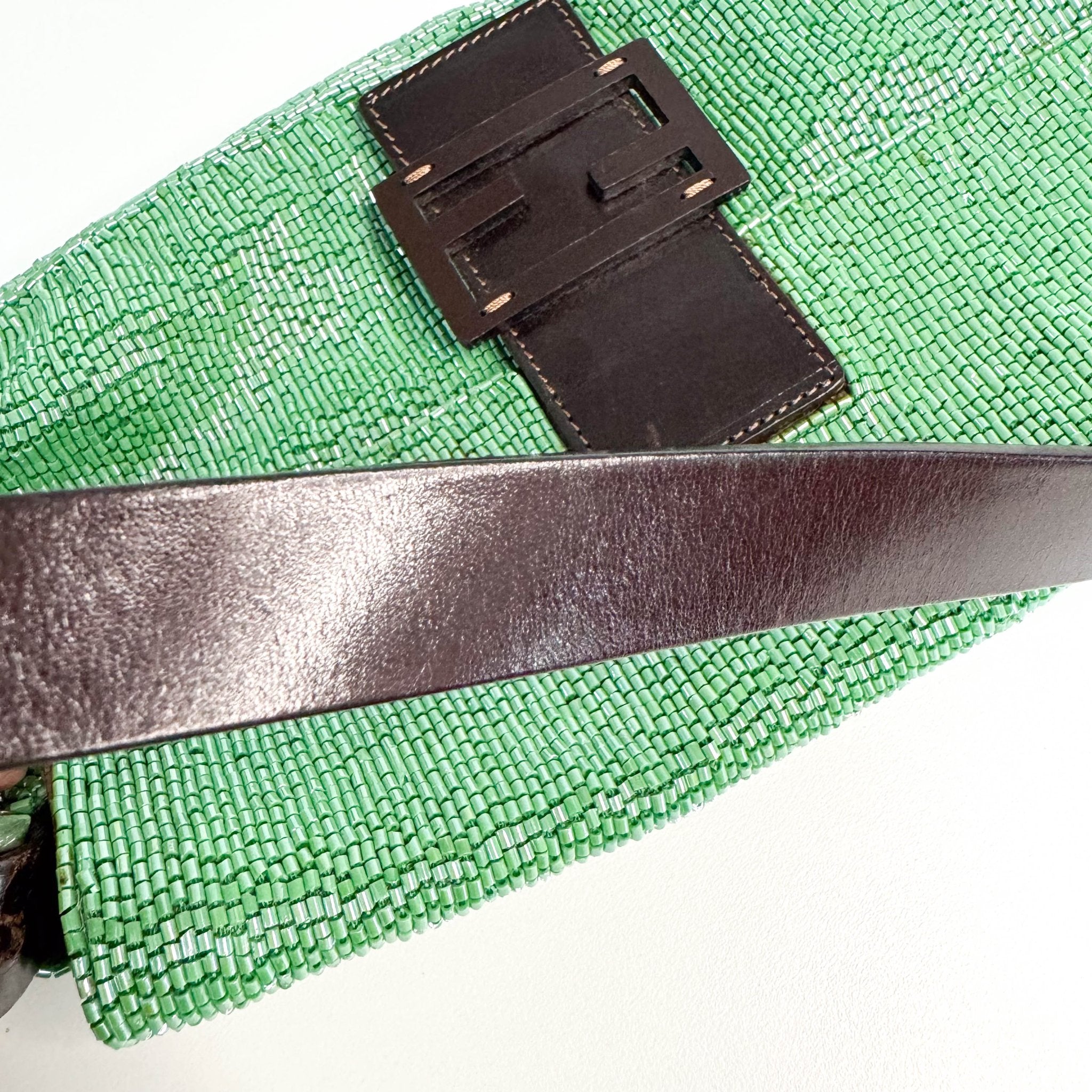 FENDI Baguette Green Beaded Shoulder Bag, in , Sold by HIVE PRELOVED - Shoulder Bags, ,
