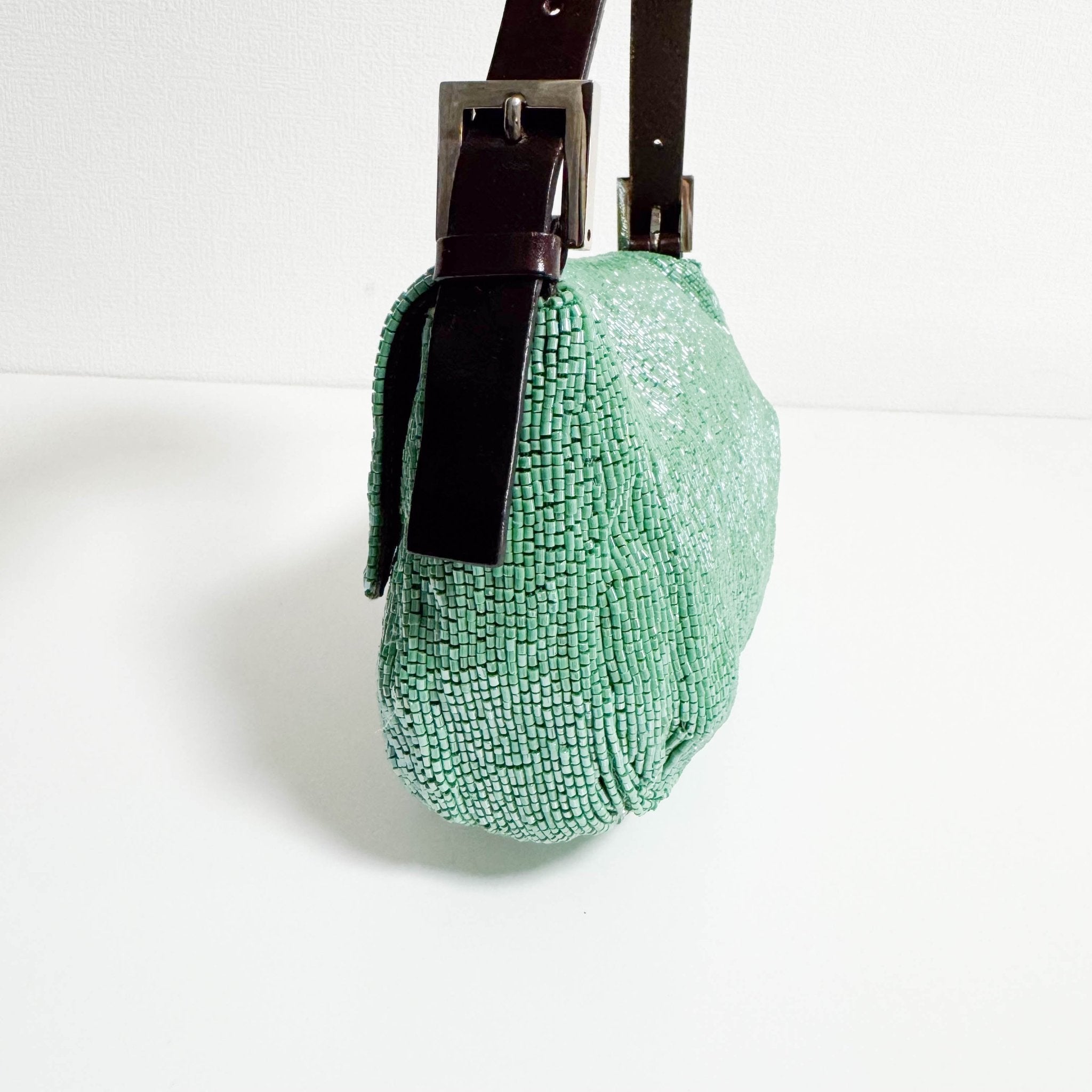 FENDI Baguette Green Beaded Shoulder Bag, in , Sold by HIVE PRELOVED - Shoulder Bags, ,