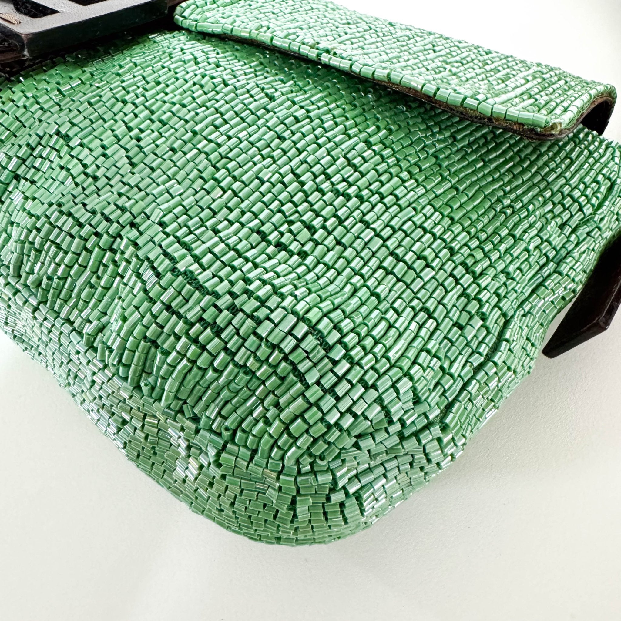 FENDI Baguette Green Beaded Shoulder Bag, in , Sold by HIVE PRELOVED - Shoulder Bags, ,