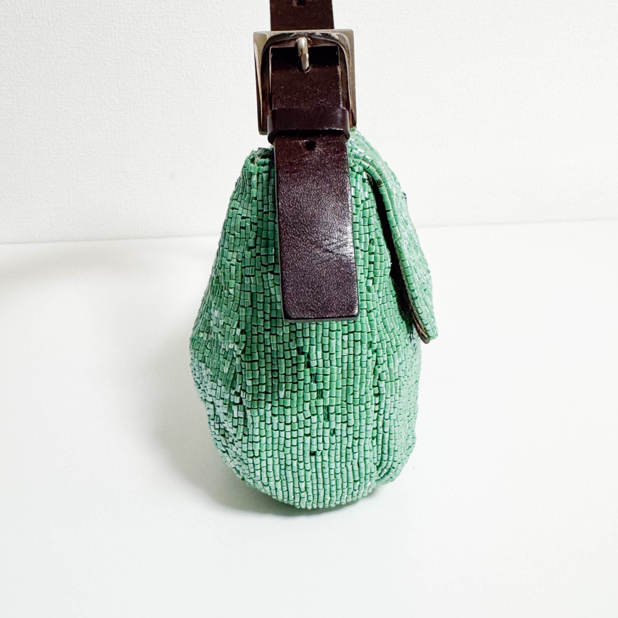 FENDI Baguette Green Beaded Shoulder Bag, in , Sold by HIVE PRELOVED - Shoulder Bags, ,