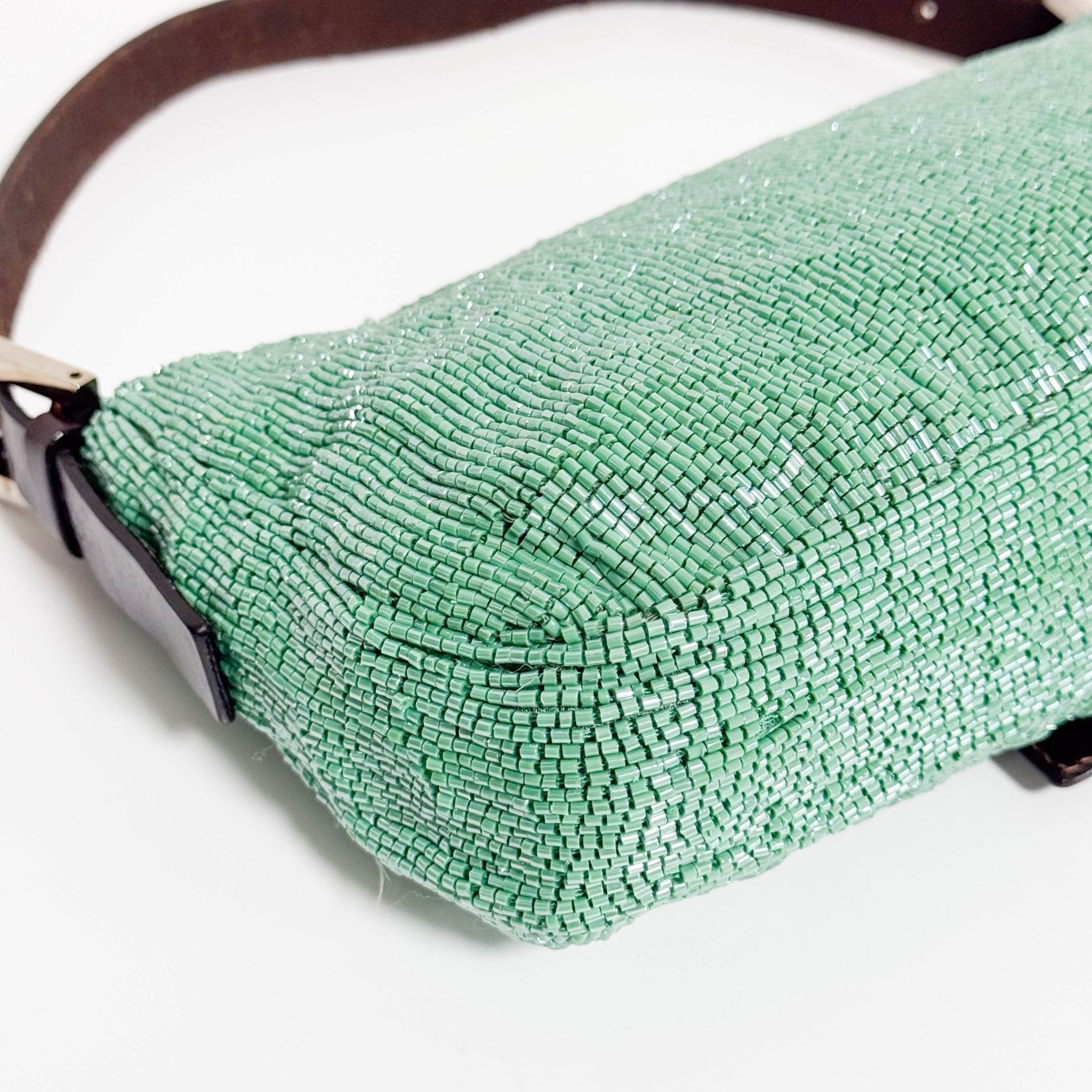 FENDI Baguette Green Beaded Shoulder Bag, in , Sold by HIVE PRELOVED - Shoulder Bags, ,