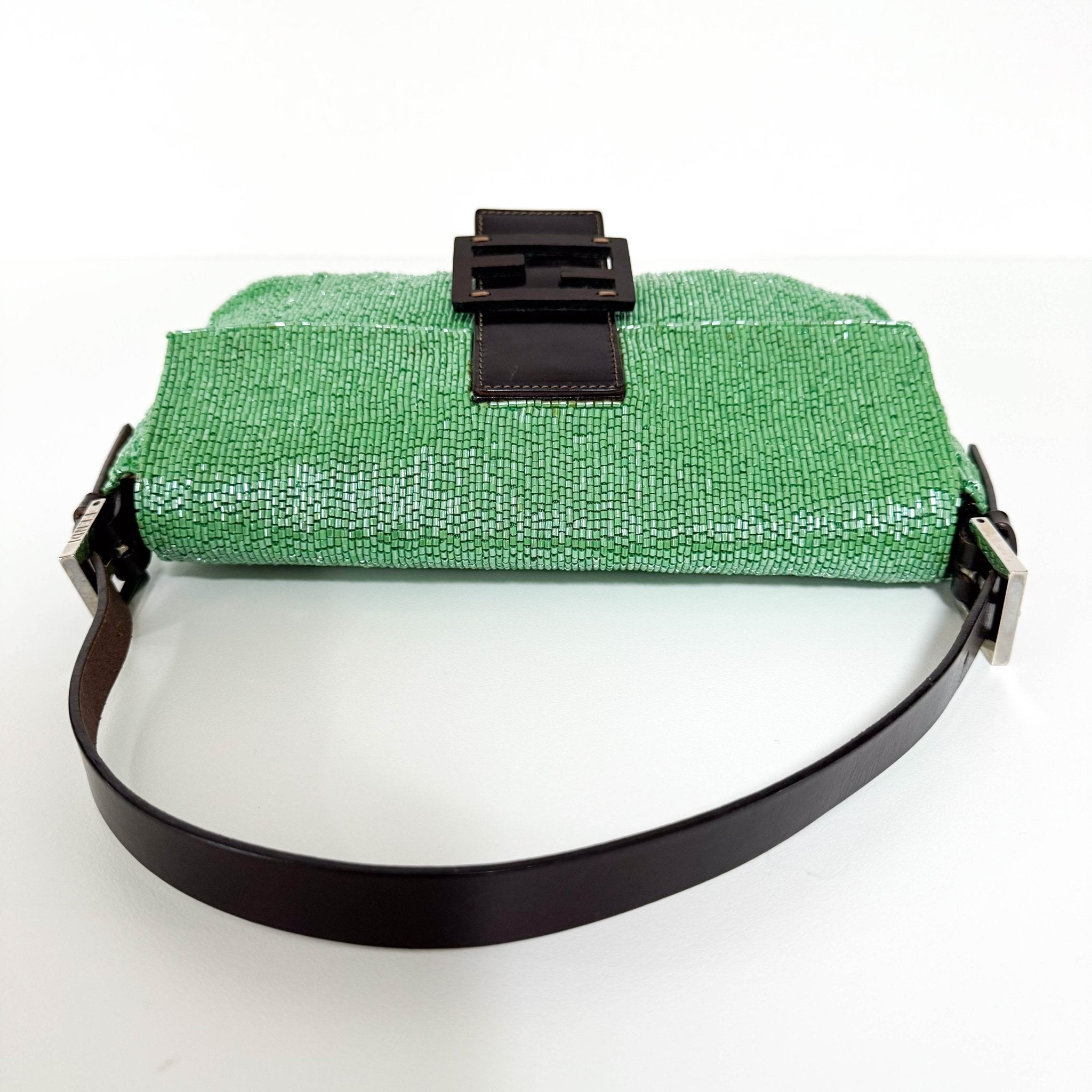 FENDI Baguette Green Beaded Shoulder Bag, in , Sold by HIVE PRELOVED - Shoulder Bags, ,