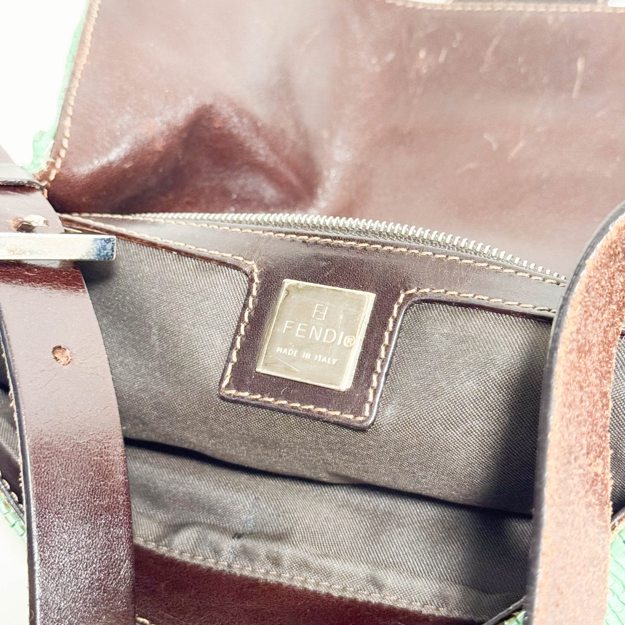 FENDI Baguette Green Beaded Shoulder Bag, in , Sold by HIVE PRELOVED - Shoulder Bags, ,