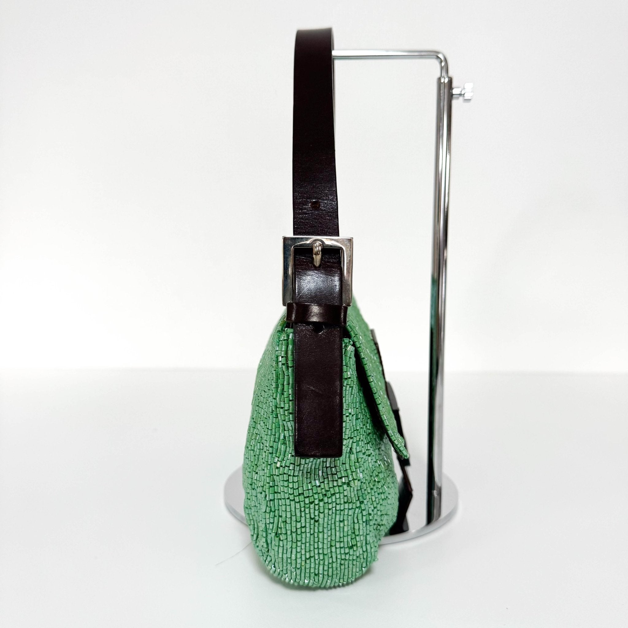 FENDI Baguette Green Beaded Shoulder Bag, in , Sold by HIVE PRELOVED - Shoulder Bags, ,