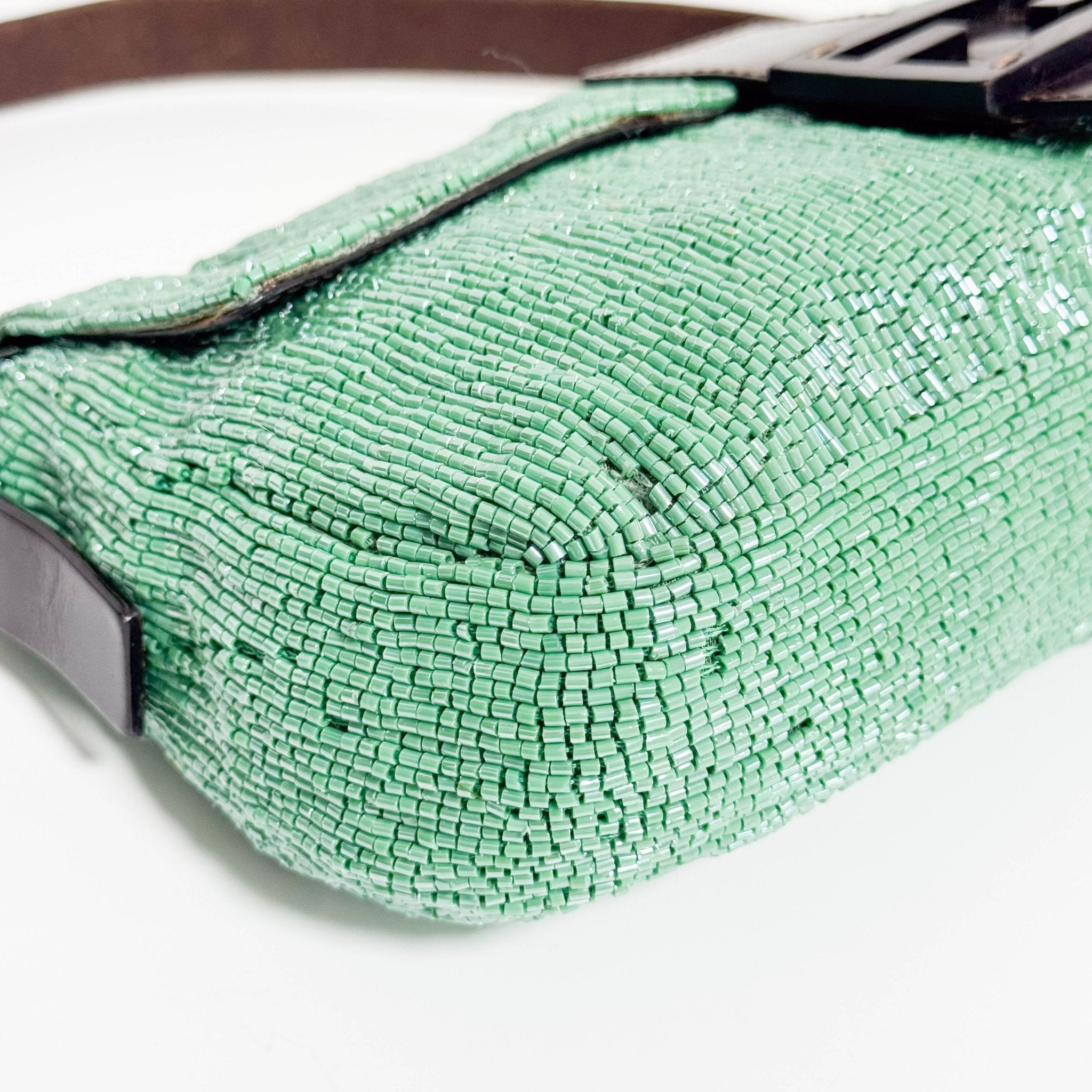 FENDI Baguette Green Beaded Shoulder Bag, in , Sold by HIVE PRELOVED - Shoulder Bags, ,