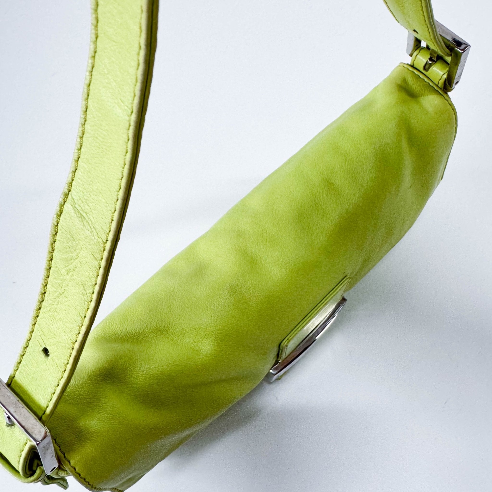 FENDI Baguette Green Nappa Leather Shoulder Bag, in , Sold by HIVE PRELOVED - Shoulder Bags, ,