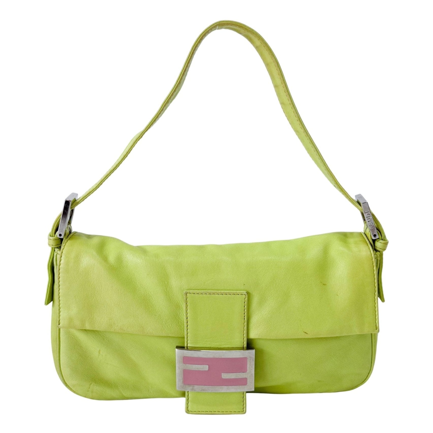 FENDI Baguette Green Nappa Leather Shoulder Bag, in , Sold by HIVE PRELOVED - Shoulder Bags, ,