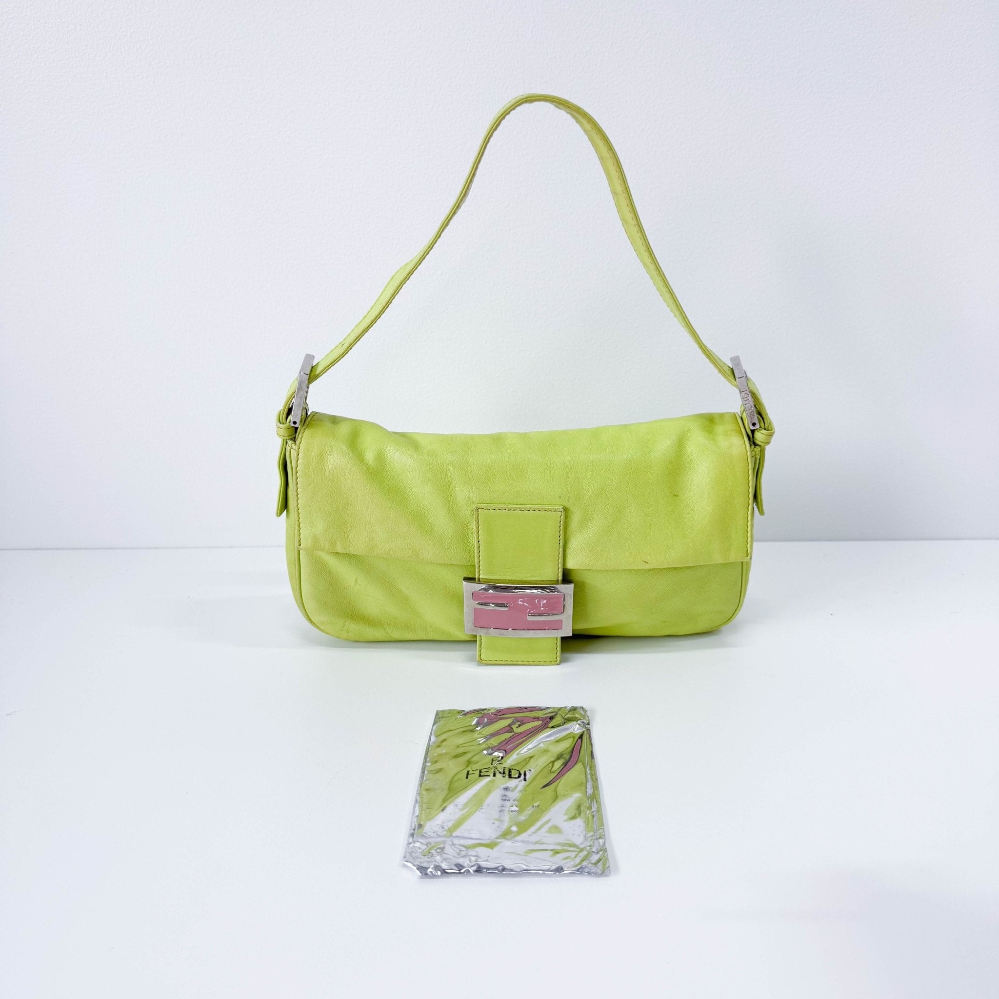 FENDI Baguette Green Nappa Leather Shoulder Bag, in , Sold by HIVE PRELOVED - Shoulder Bags, ,
