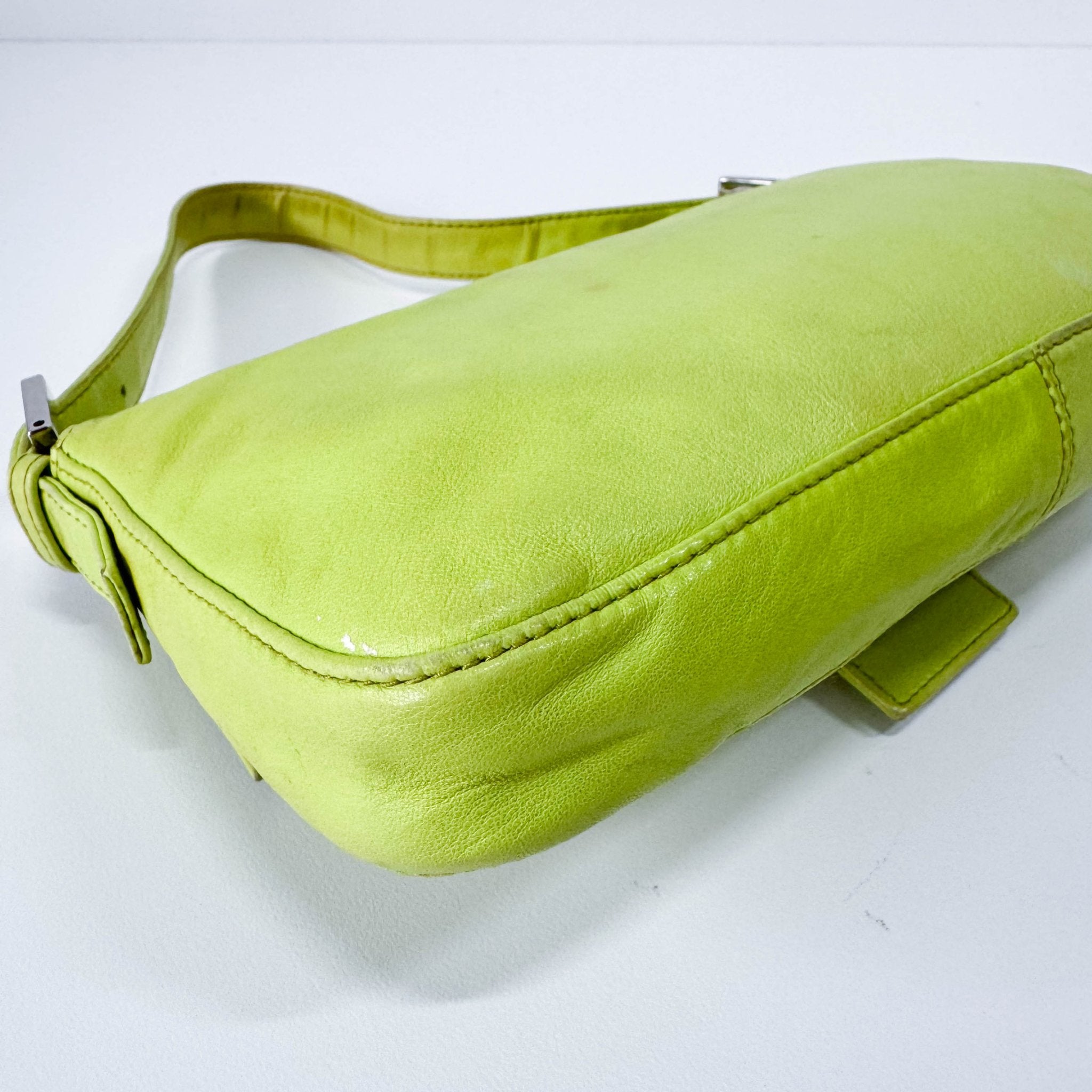 FENDI Baguette Green Nappa Leather Shoulder Bag, in , Sold by HIVE PRELOVED - Shoulder Bags, ,