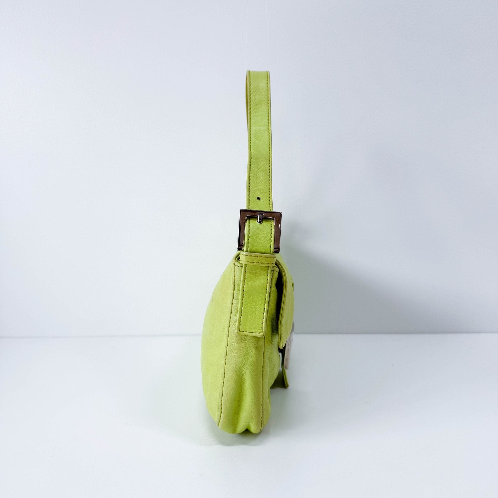 FENDI Baguette Green Nappa Leather Shoulder Bag, in , Sold by HIVE PRELOVED - Shoulder Bags, ,