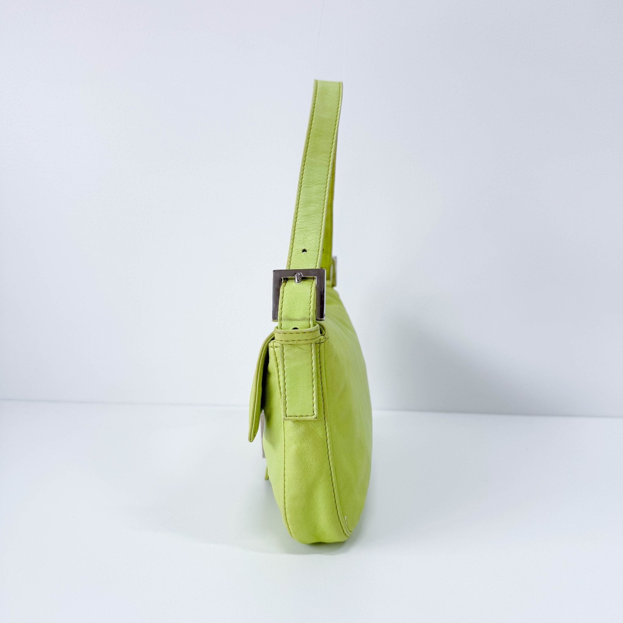 FENDI Baguette Green Nappa Leather Shoulder Bag, in , Sold by HIVE PRELOVED - Shoulder Bags, ,