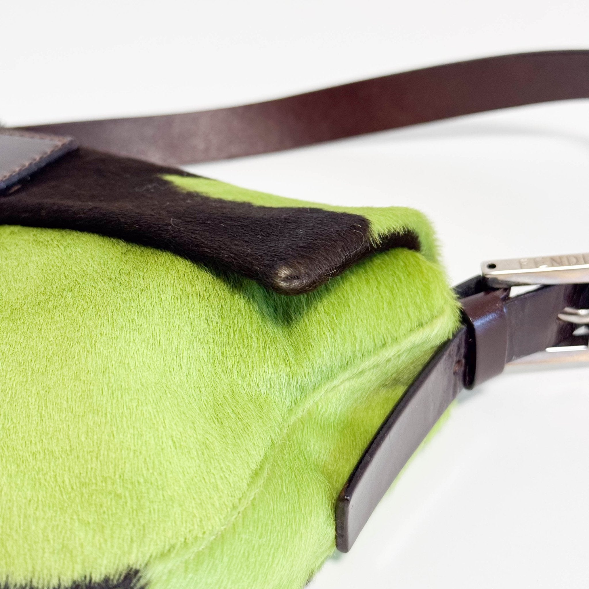 FENDI Baguette Green Pony Hair Shoulder Bag, in , Sold by HIVE PRELOVED - Shoulder Bags, ,