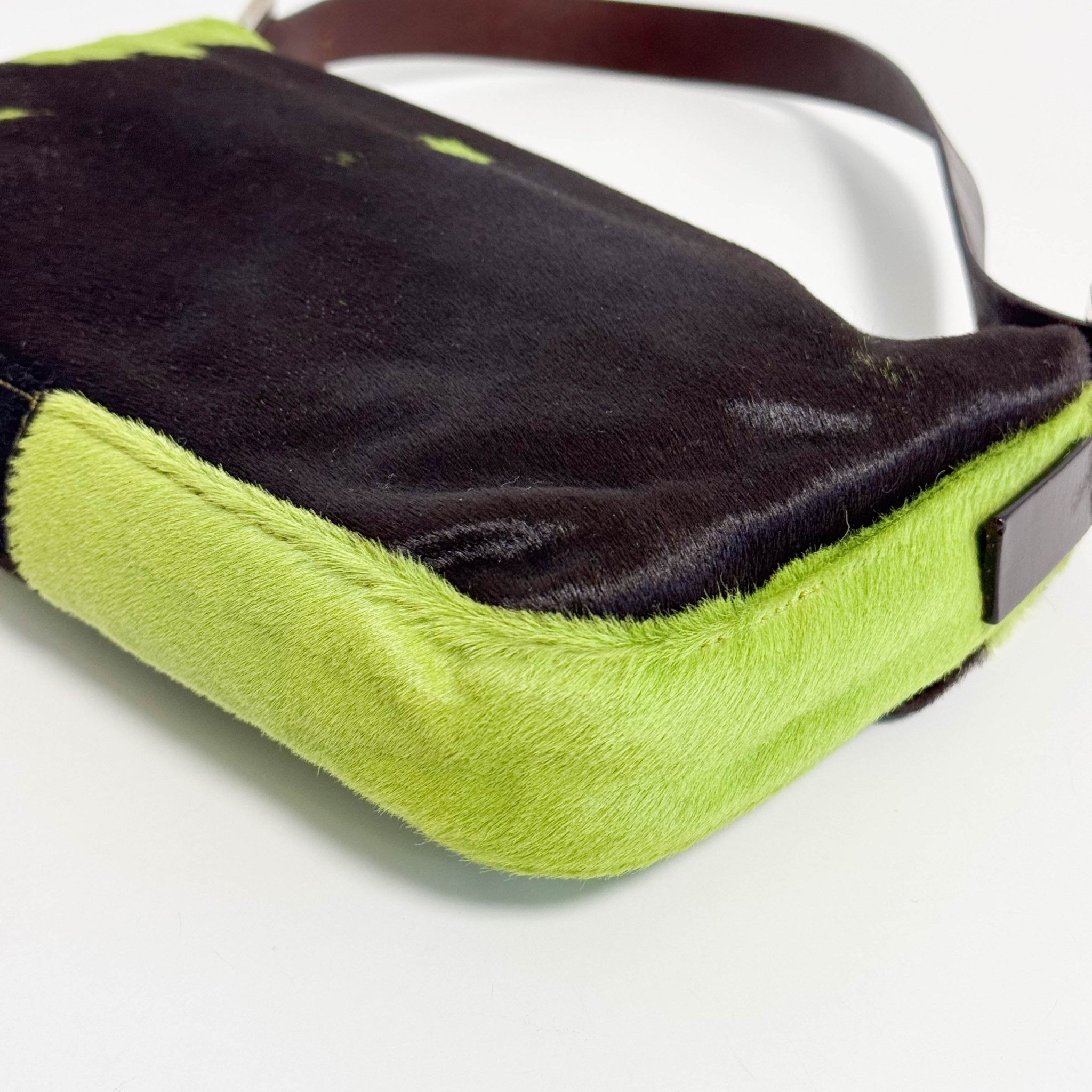 FENDI Baguette Green Pony Hair Shoulder Bag, in , Sold by HIVE PRELOVED - Shoulder Bags, ,