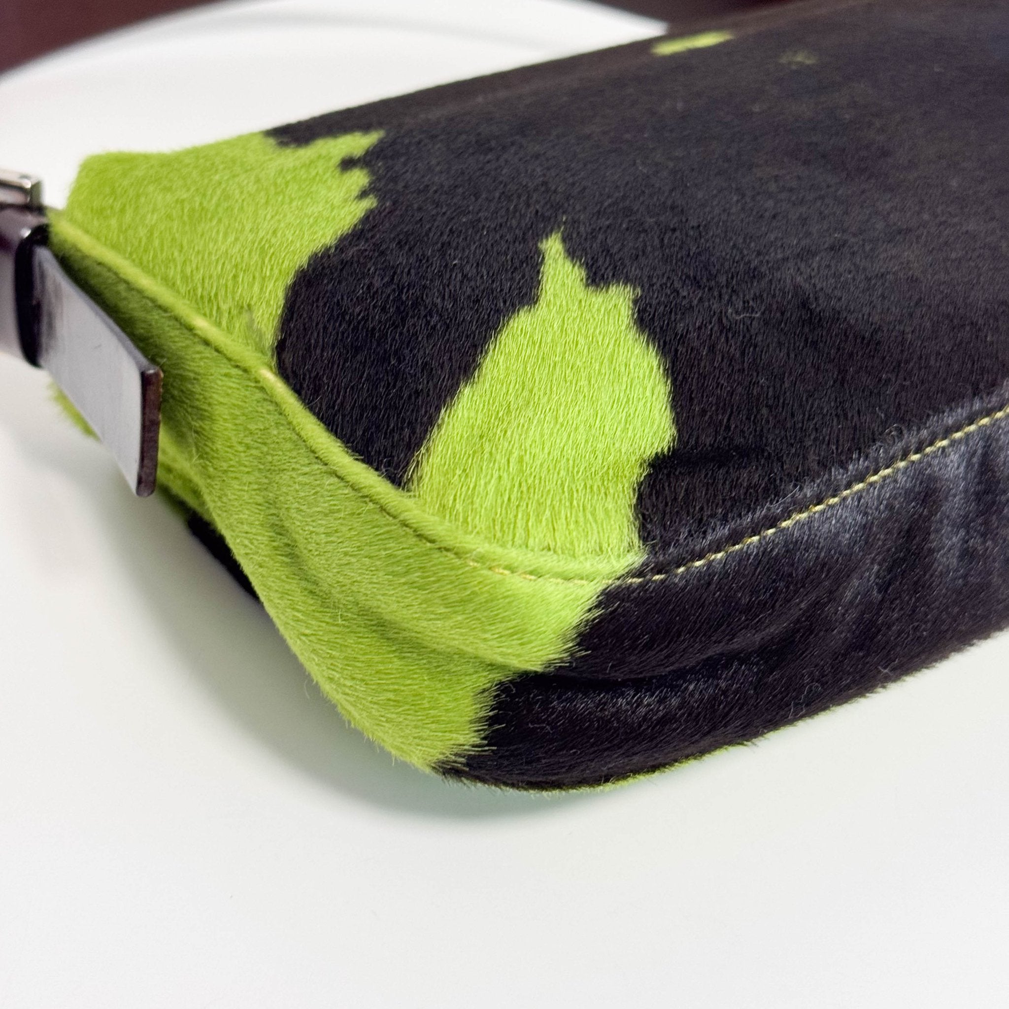 FENDI Baguette Green Pony Hair Shoulder Bag, in , Sold by HIVE PRELOVED - Shoulder Bags, ,